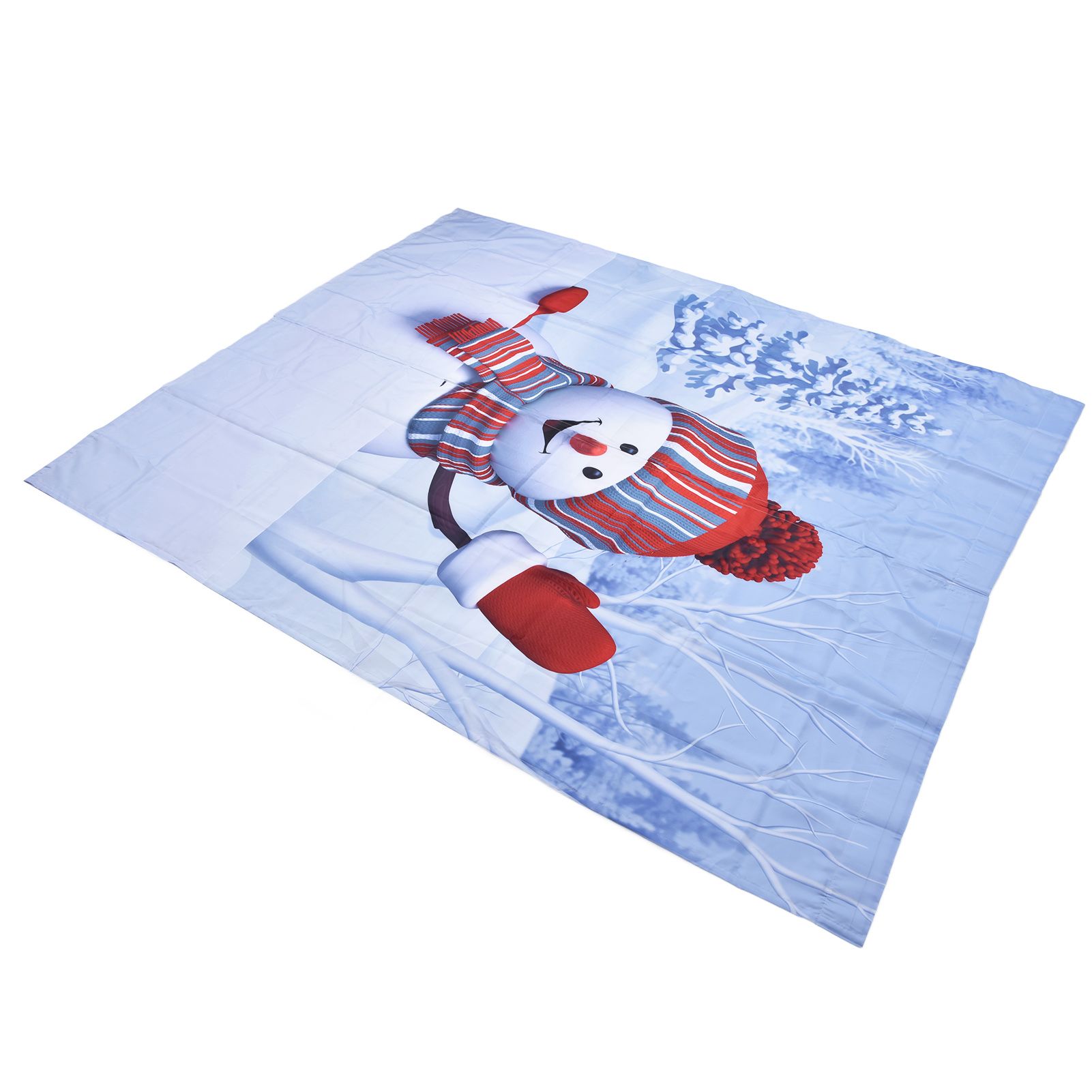 Digital Printing Blackout Curtain Snowman Pattern Blind Shade Window Drapes view 3