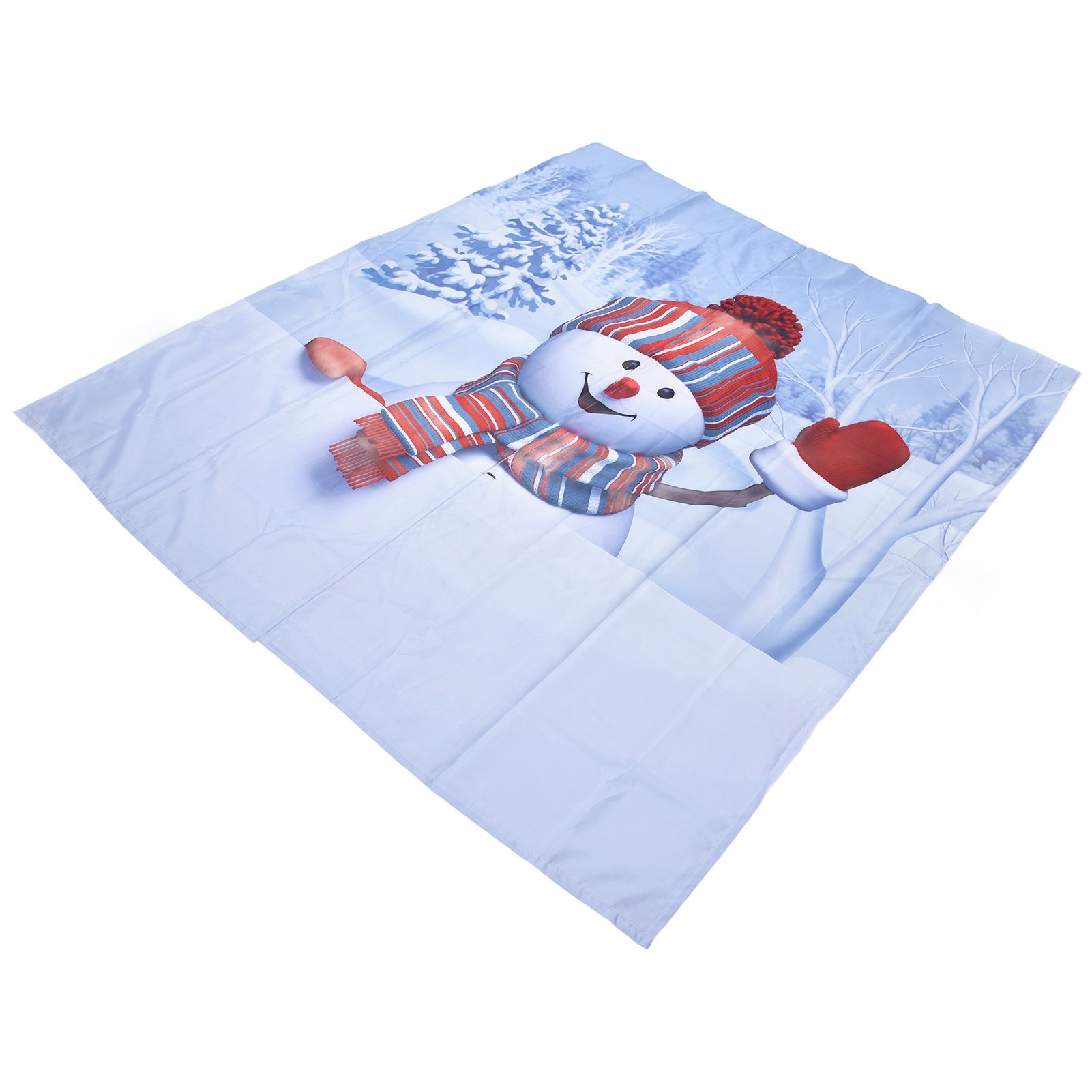 Digital Printing Blackout Curtain Snowman Pattern Blind Shade Window Drapes view 5