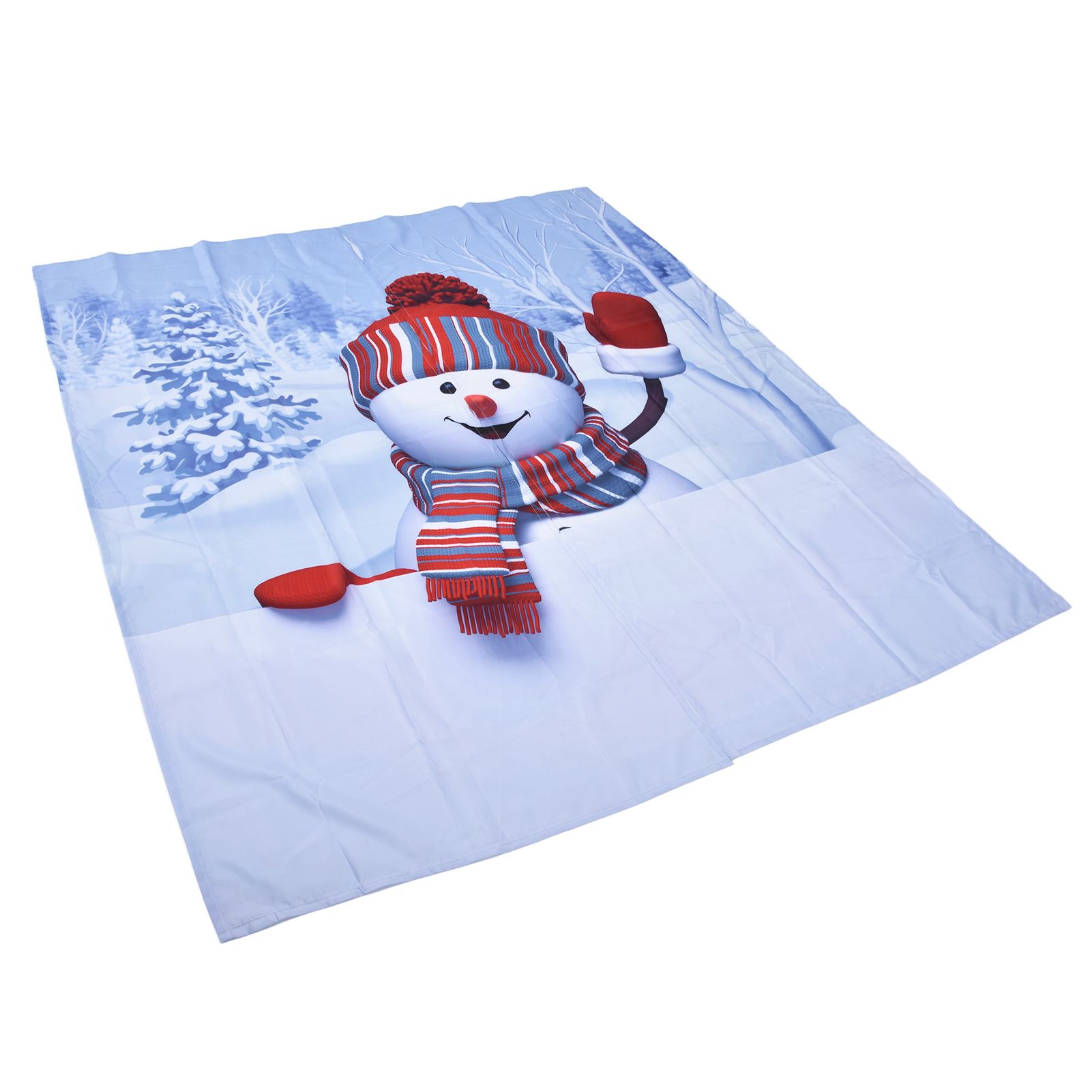 Digital Printing Blackout Curtain Snowman Pattern Blind Shade Window Drapes view 7