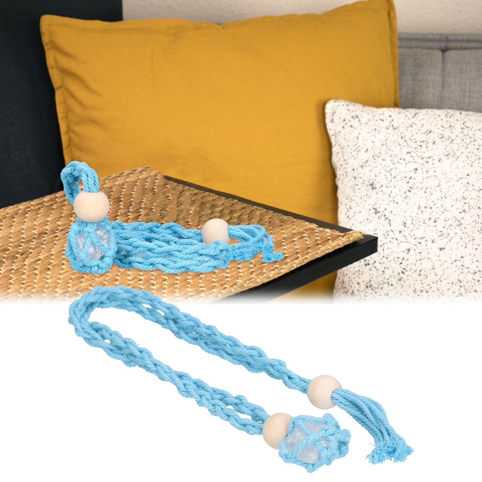 3pcs Net Bag Necklace Empty Stone Holder Rope Replacement Adjustable Necklace view 11
