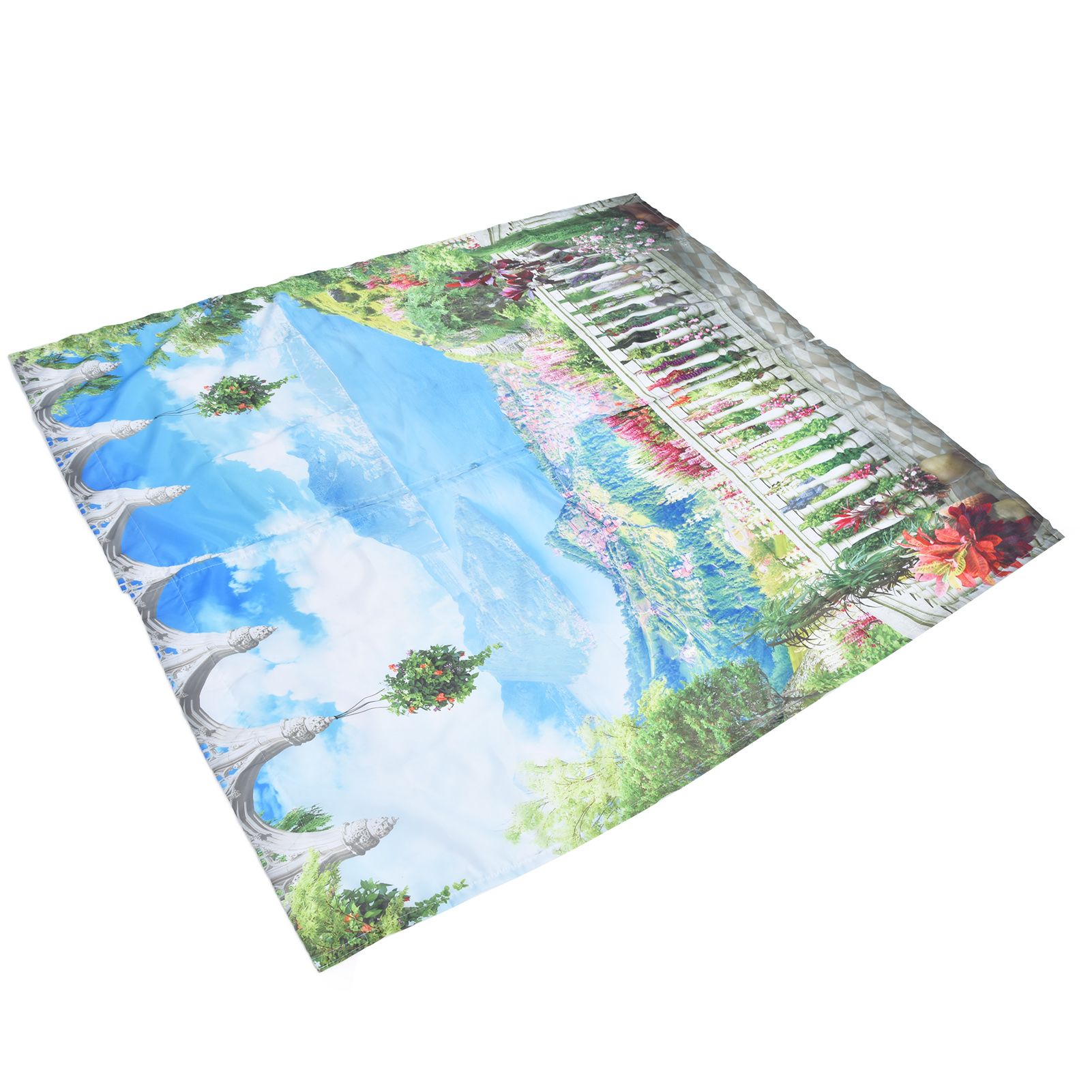 Polyester Fiber Window Curtain Innovative Digital Printing Hanging Blackout view 7