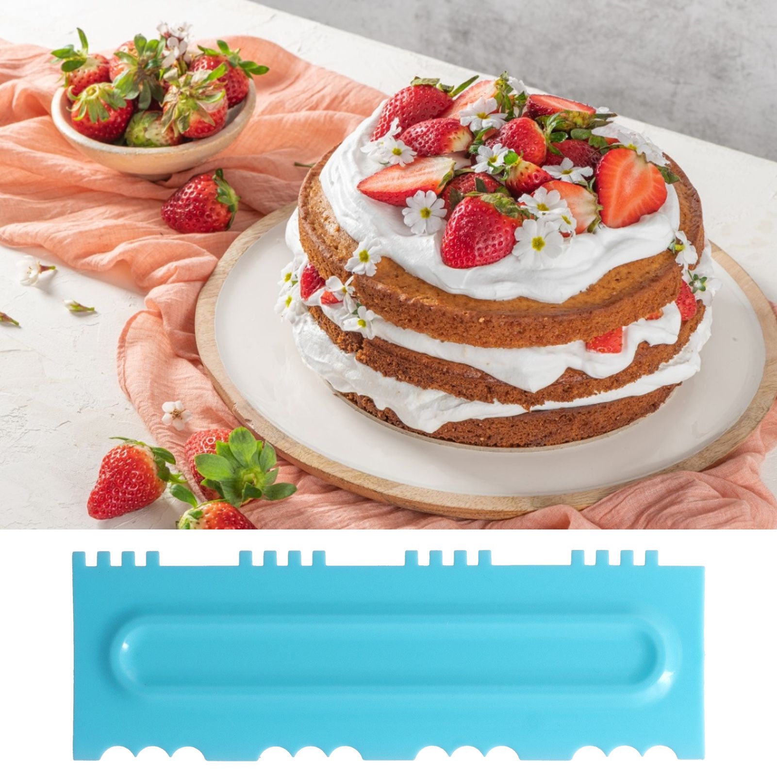 DIY Cream Scraper Combs Fondant Cake Pattern Modeling Tool for Home Kitchen view 11