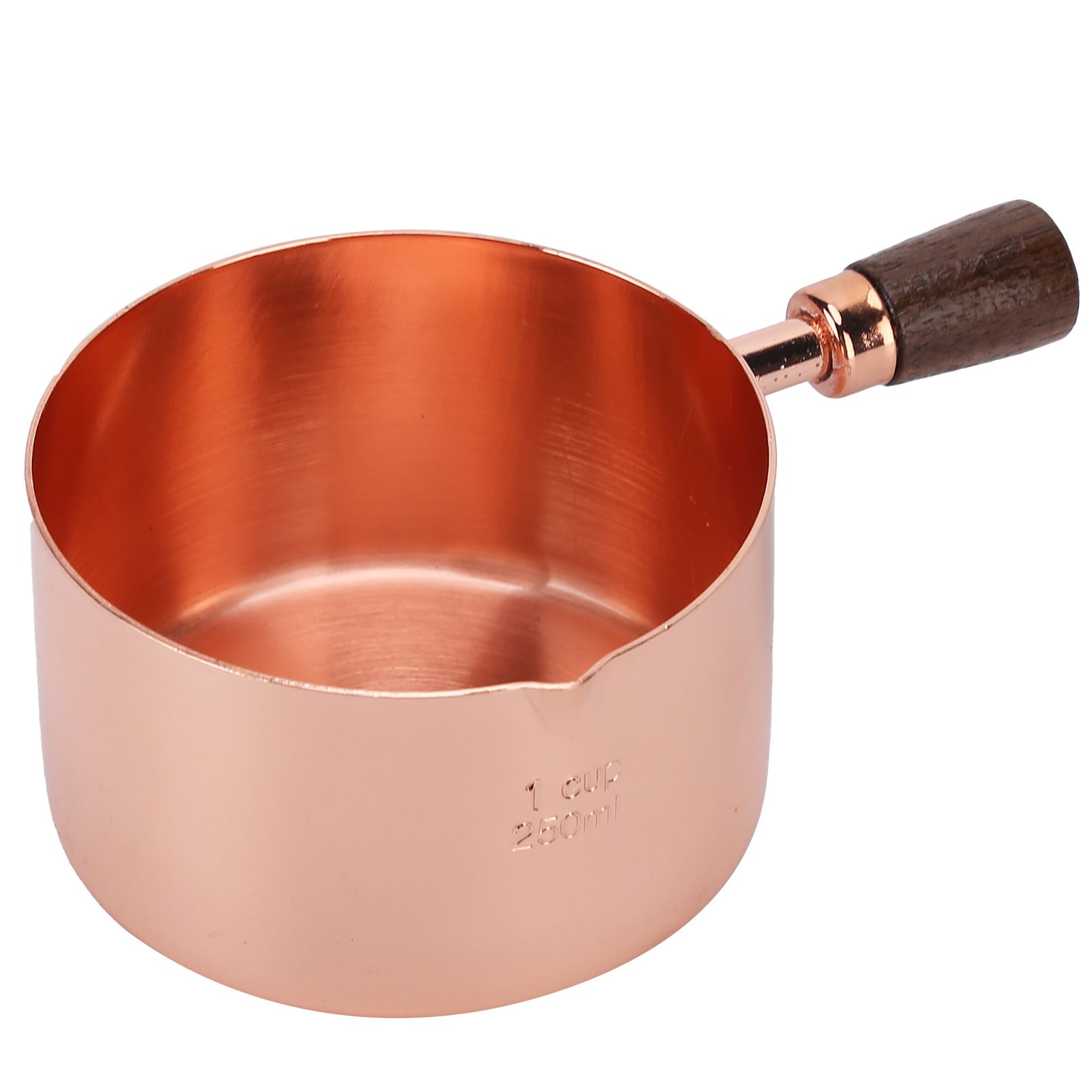 Sauce Pan Wooden Handle Rose Gold Stainless Steel Sauce Pot for Cooking view 5