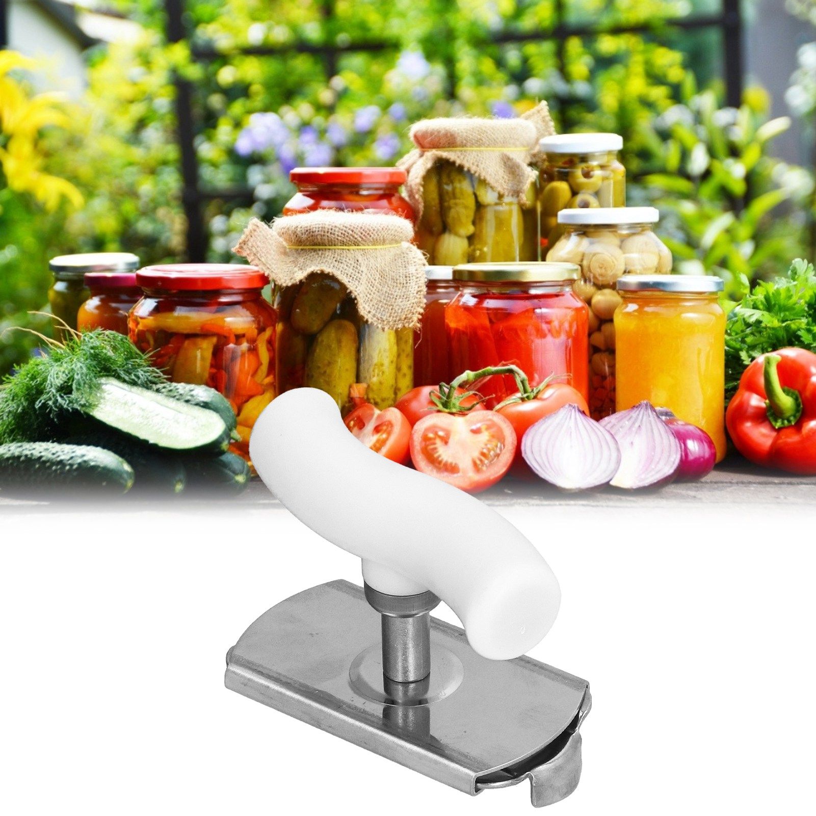 Stainless Steel Can Opener Portable Manual Bottle Opener with Ergonomic Handle view 12