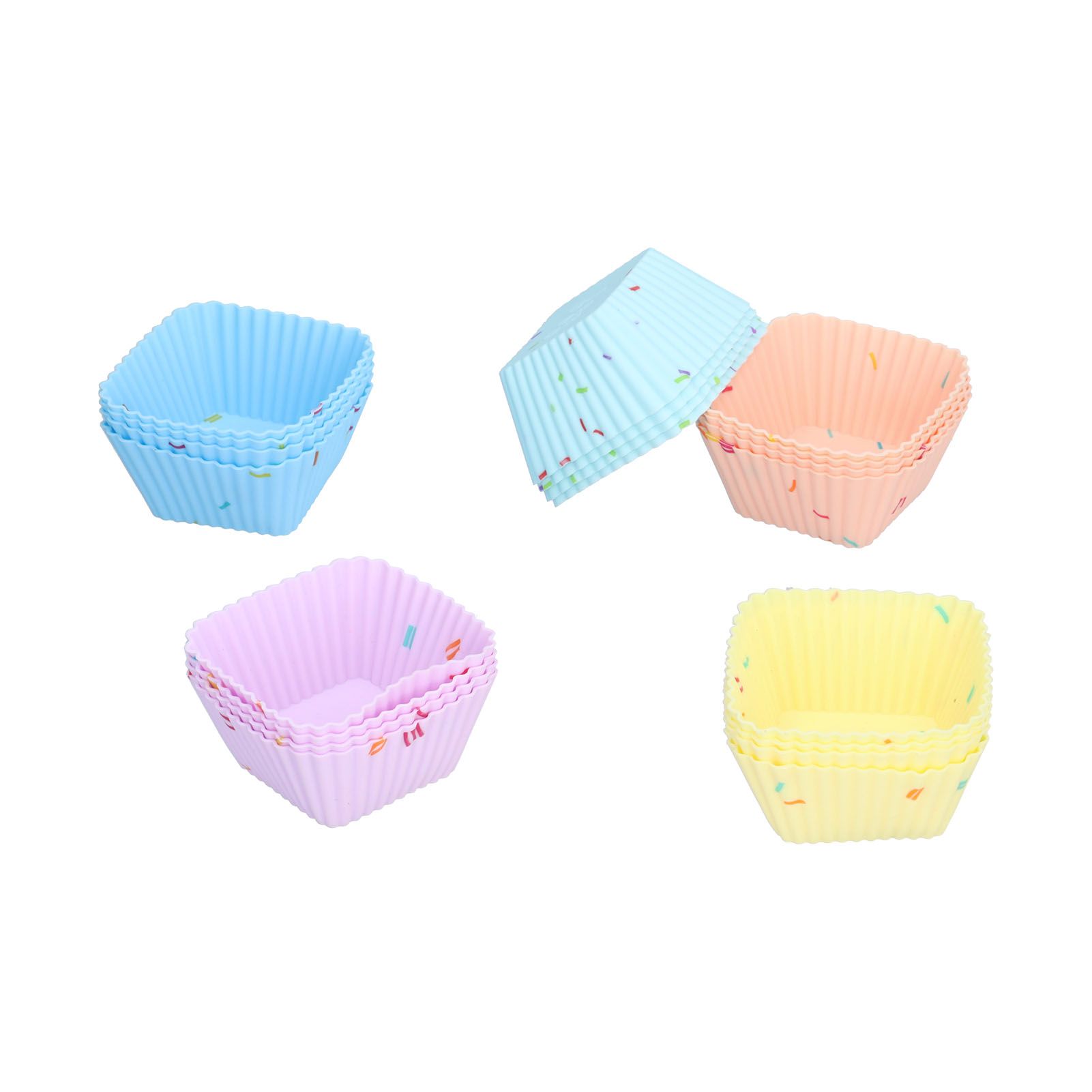 20Pcs Silicone Cupcake Mold Non Stick Reusable Baking Molds for Muffin view 3