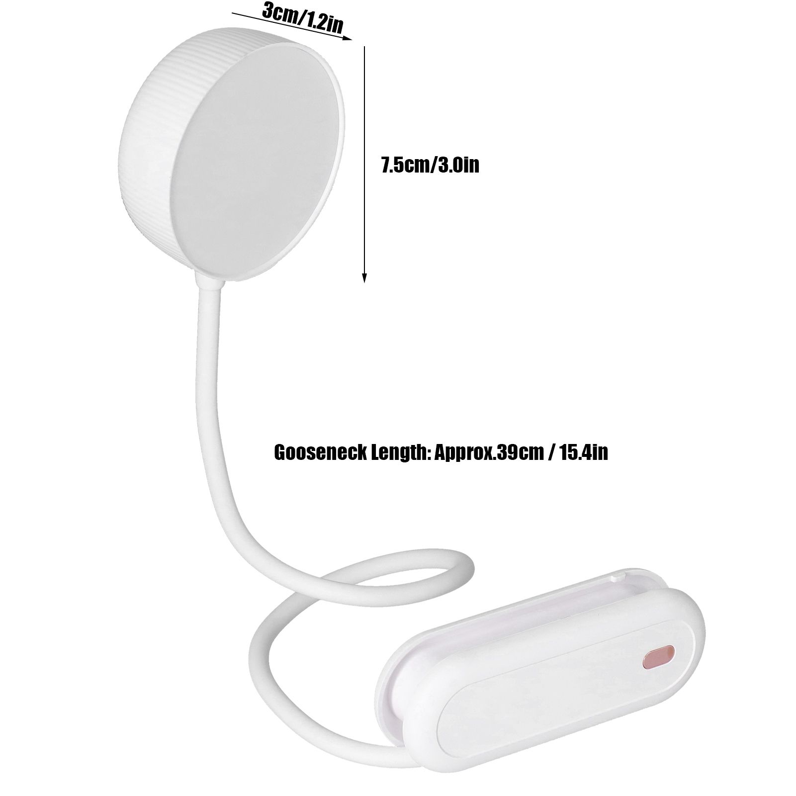 LED Desk Lamp with Gooseneck Night Light 3 Color Stepless Dimming Foldable Eye view 15