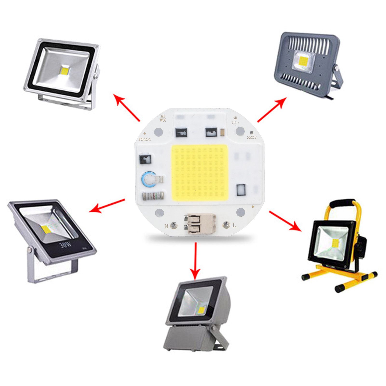 COB Lamp Bead High Power LED Chip High Brightness COB Light Emitter Drive Free view 11