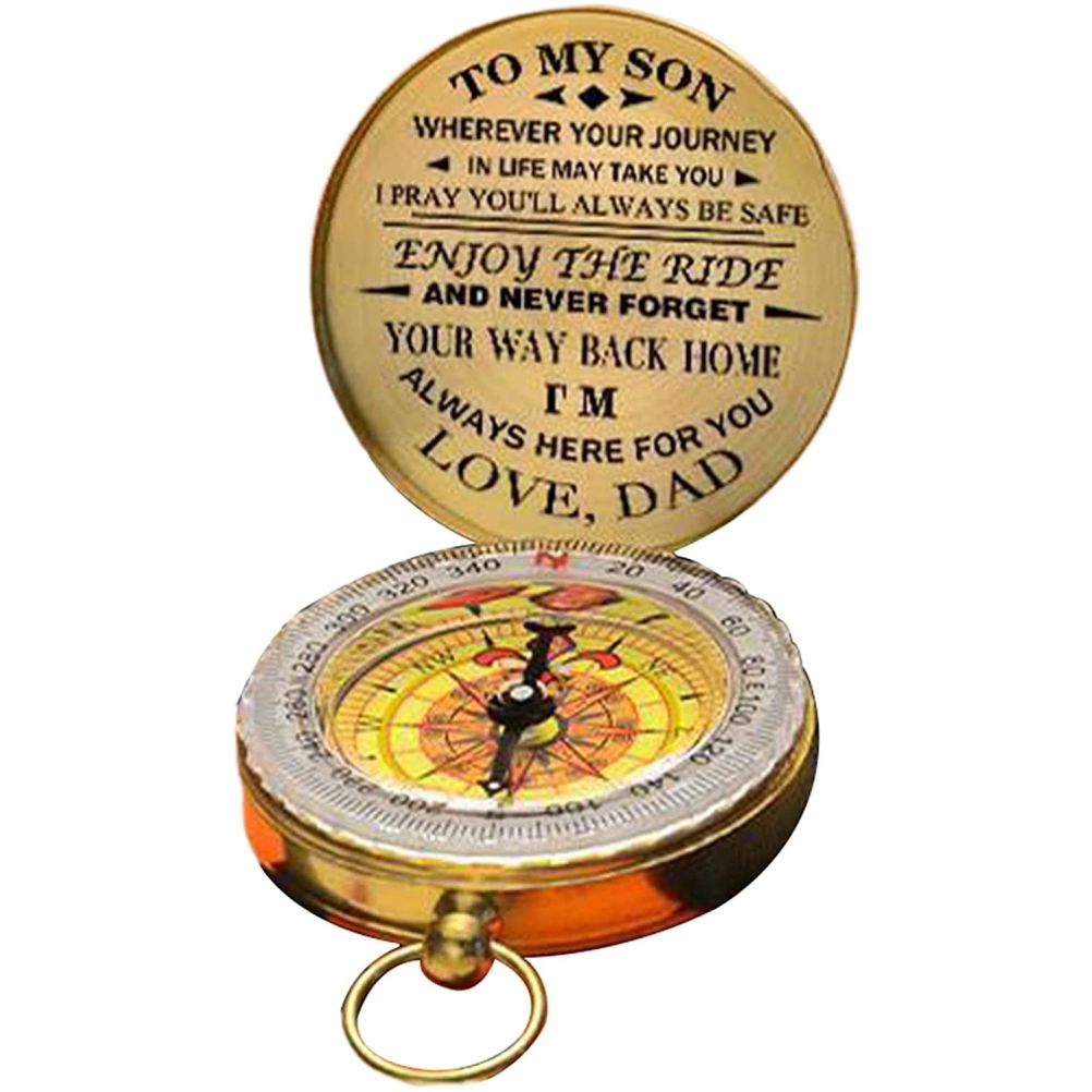 Luminous Compass Dad To Son Enjoy The Ride Gift for Camping Outdoor Activities view 3