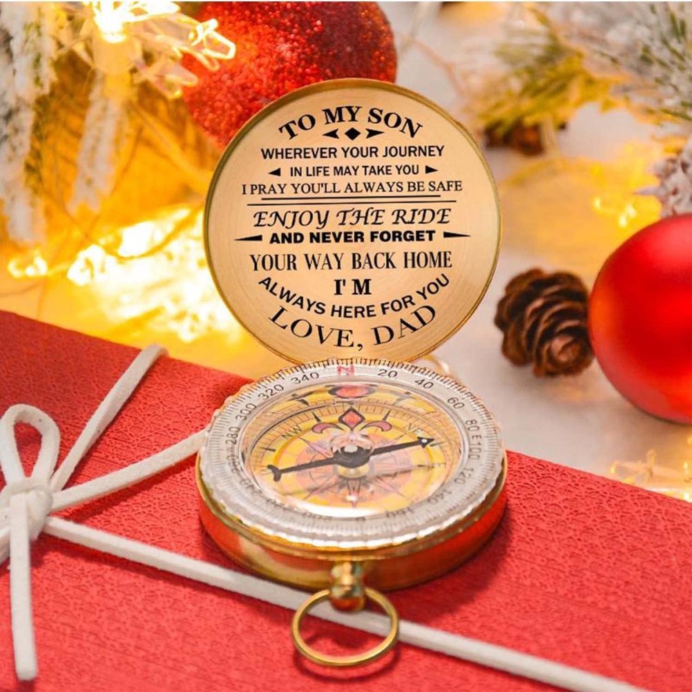 Luminous Compass Dad To Son Enjoy The Ride Gift for Camping Outdoor Activities view 4