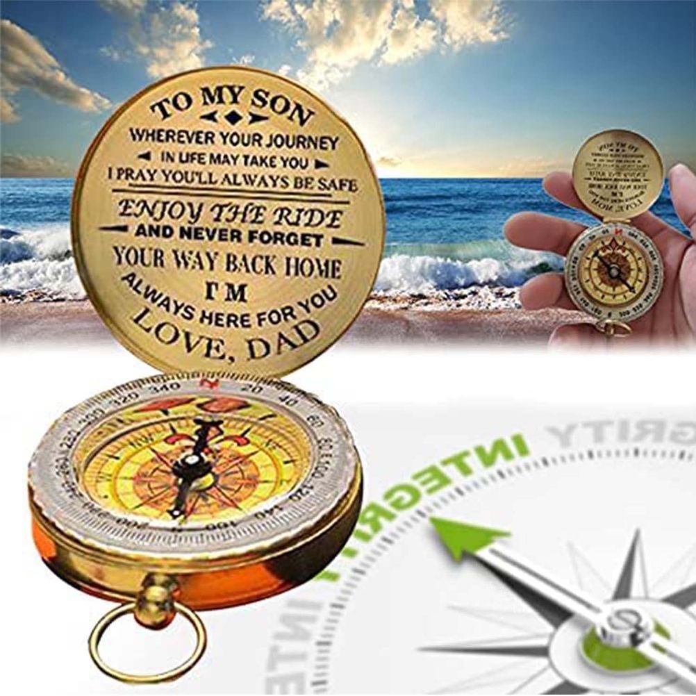 Luminous Compass Dad To Son Enjoy The Ride Gift for Camping Outdoor Activities view 6