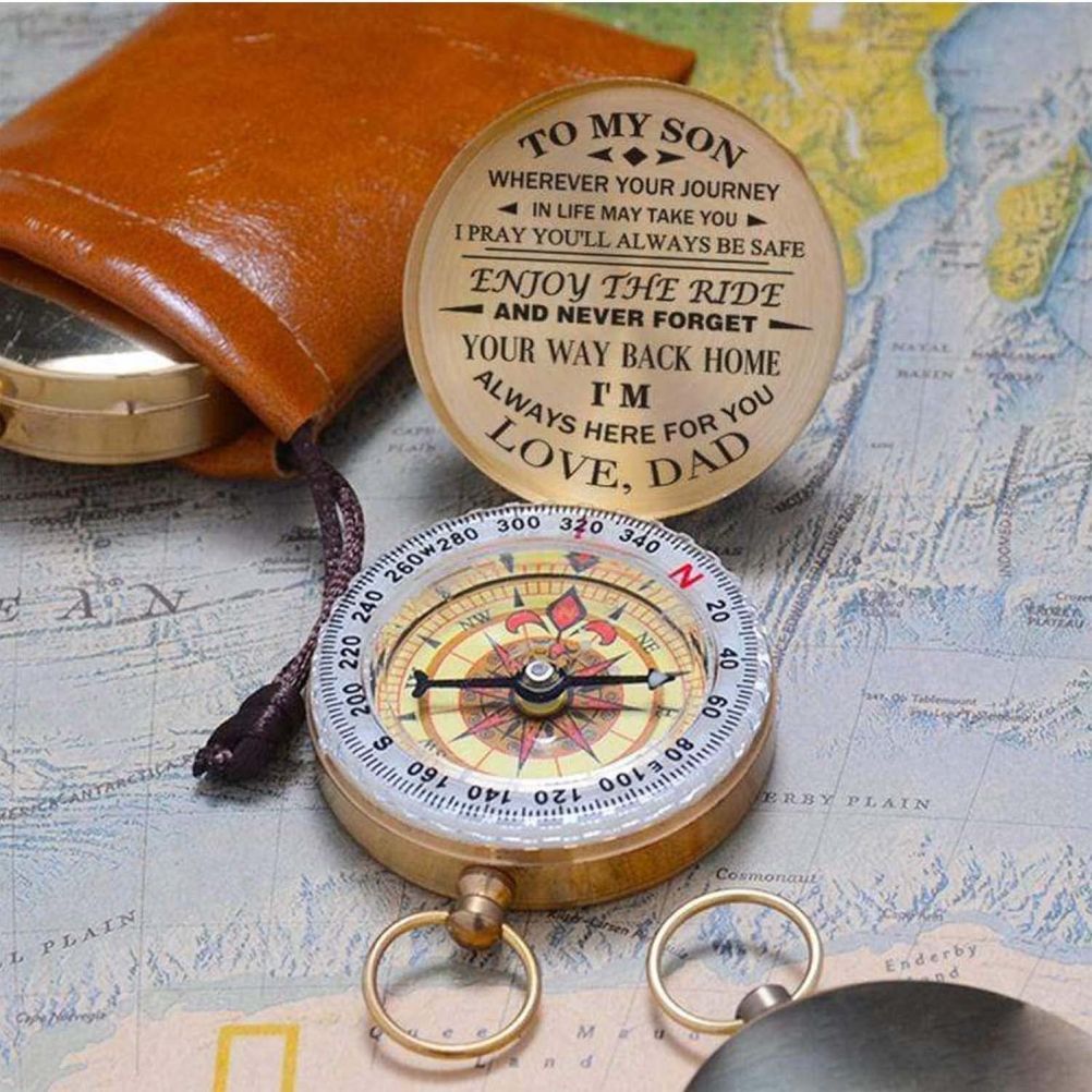 Luminous Compass Dad To Son Enjoy The Ride Gift for Camping Outdoor Activities view 8