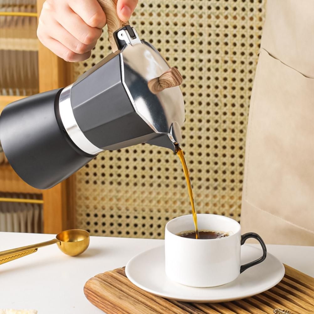 150ML/300ML Portable Aluminum Italian Style Espresso Maker Moka Pot Coffee view 8