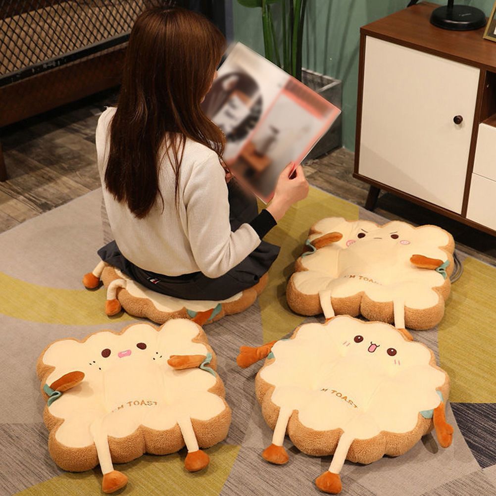 Cute Simulation Bread Toast Pillow Plush Doll Soft Stuffed Bread Cushion for view 10