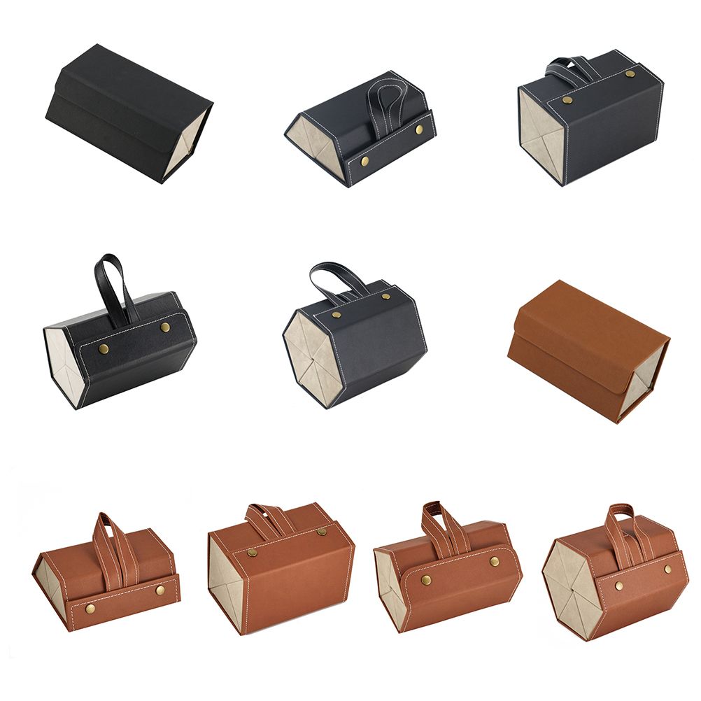 Multi Slot Sunglasses Organizer Foldable Glasses Jewelry Storage Box Portable view 3