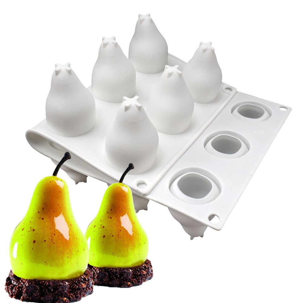 15 Cavities Pear Shape Silicone Mold for Mousse Cake French Dessert 3D view 4