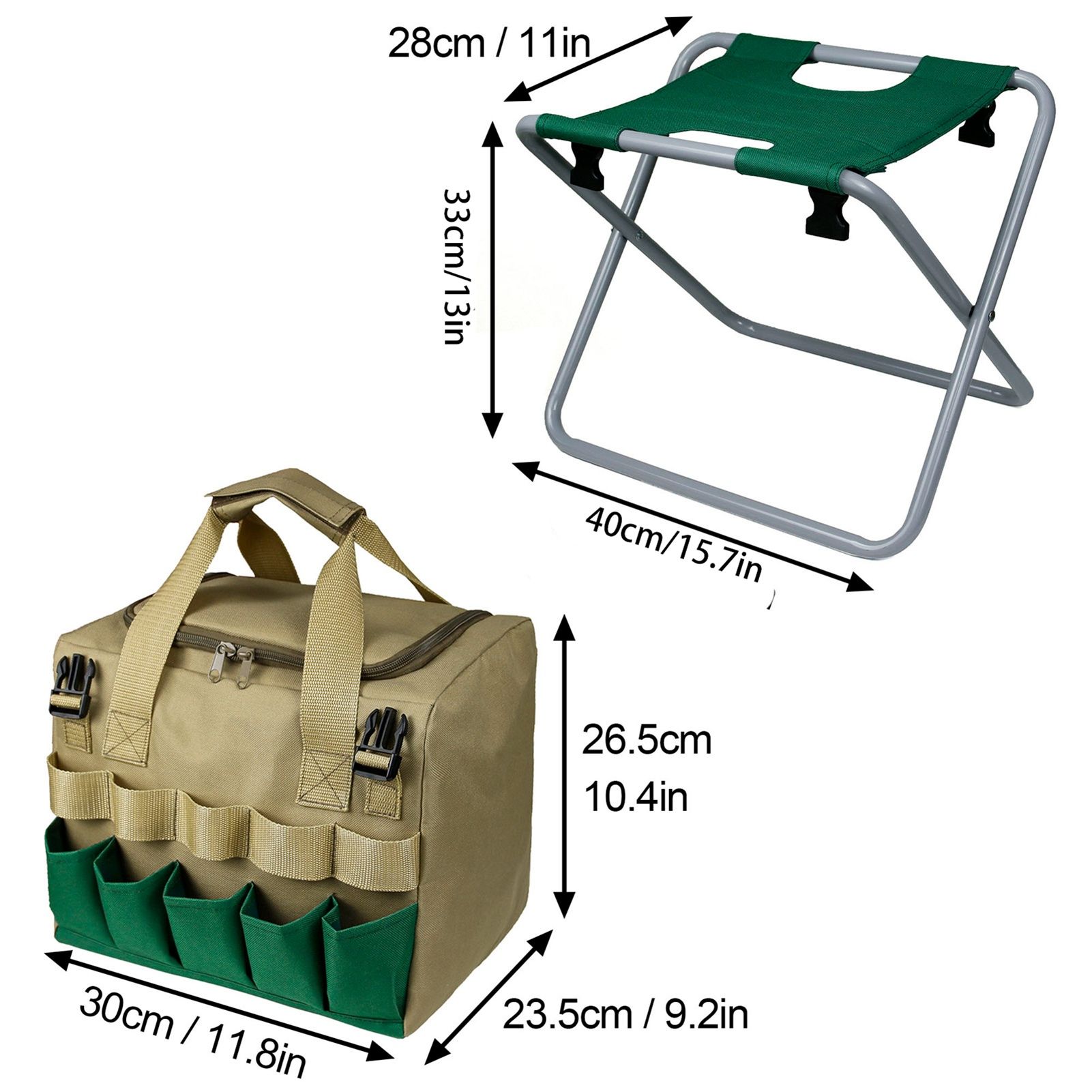 Removable Garden Tool Bench Folding Garden Stool Multifunction Gardening Tool view 7