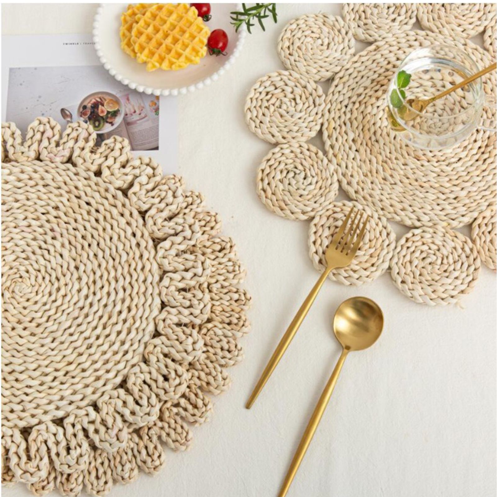 Placemats Multipurpose Thickened Exquisite Innovative Woven Heat Resistance view 6