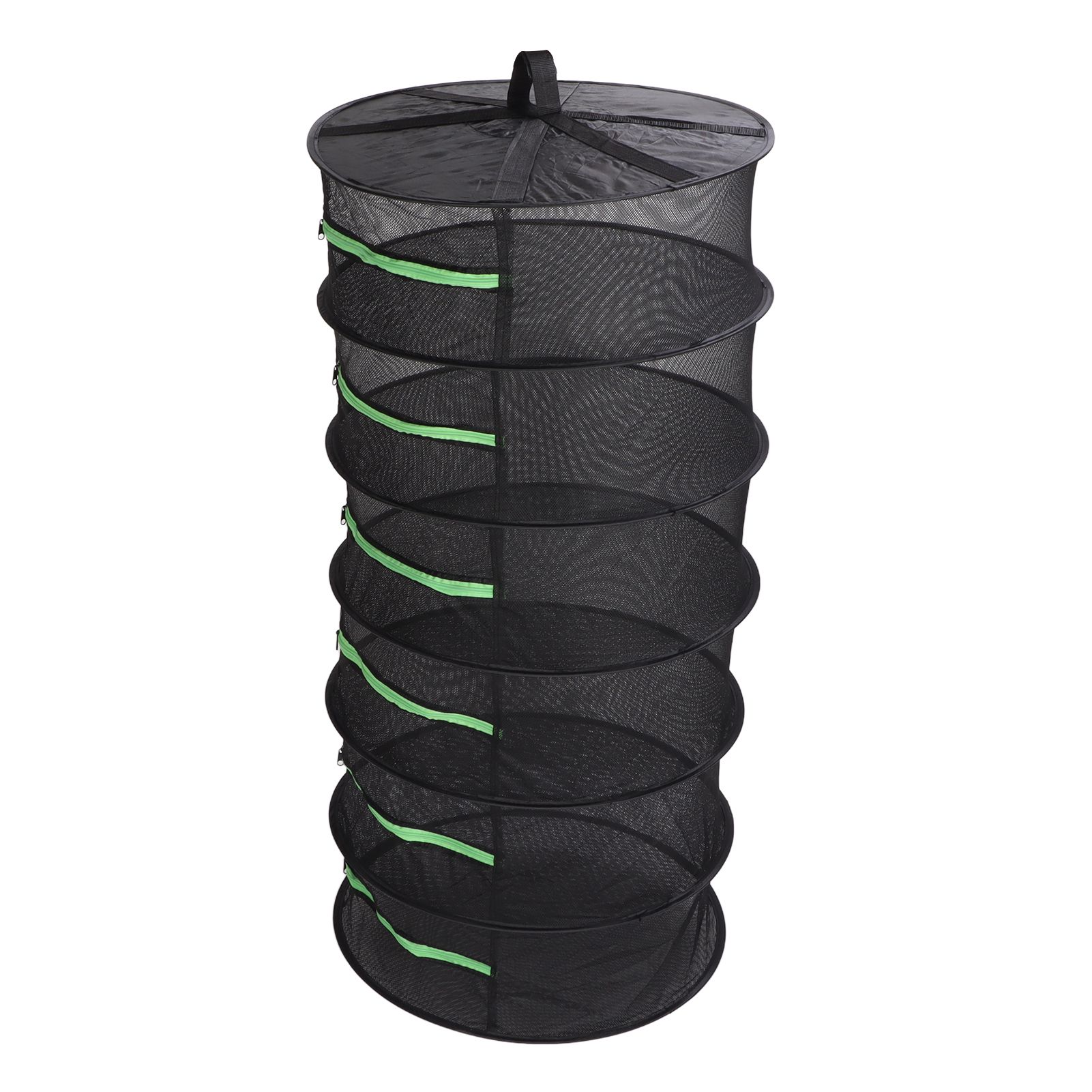 Herb Drying Rack Breathable Mesh Hanging Foldable Dryer with Zippers Ring for view 3