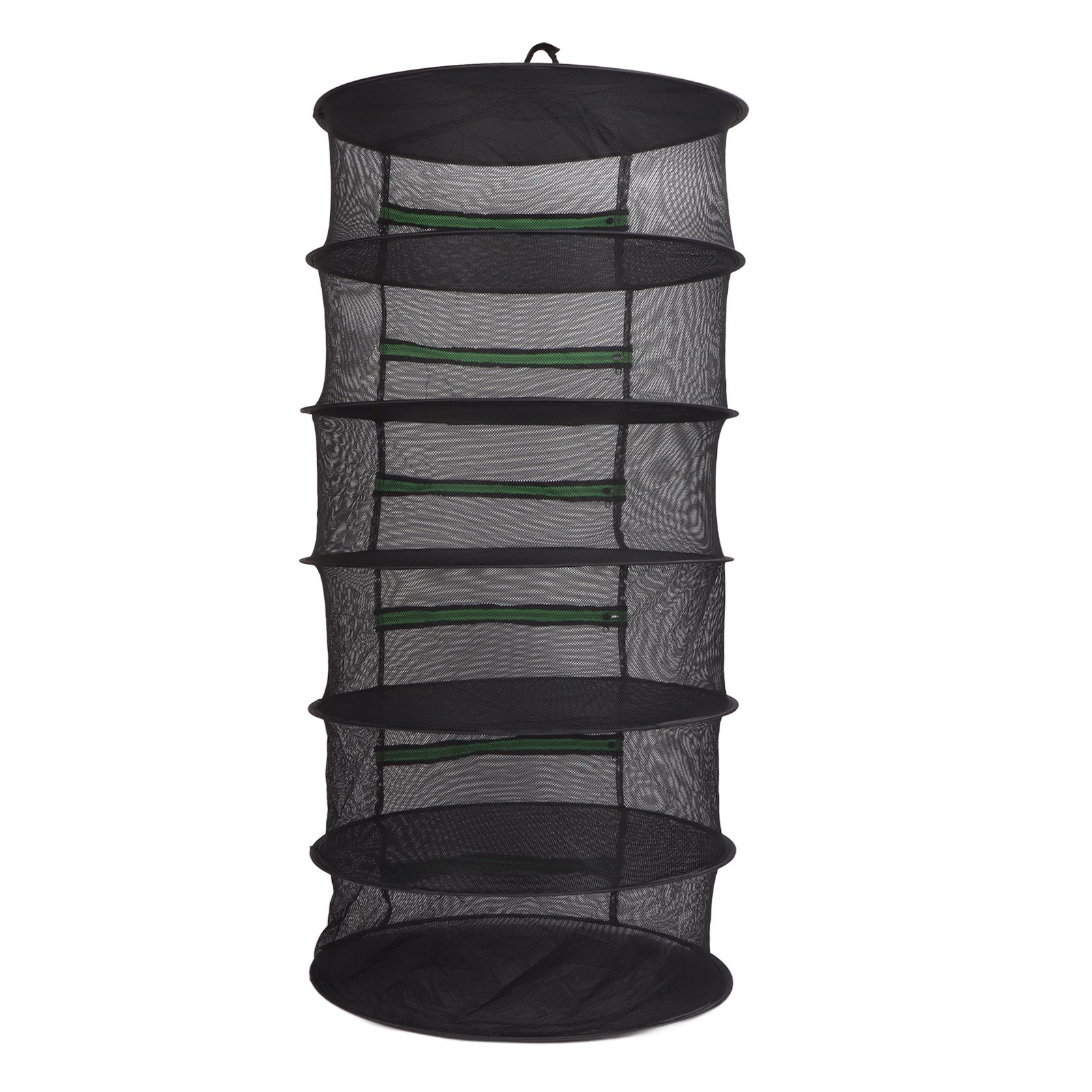 Herb Drying Rack Breathable Mesh Hanging Foldable Dryer with Zippers Ring for view 5