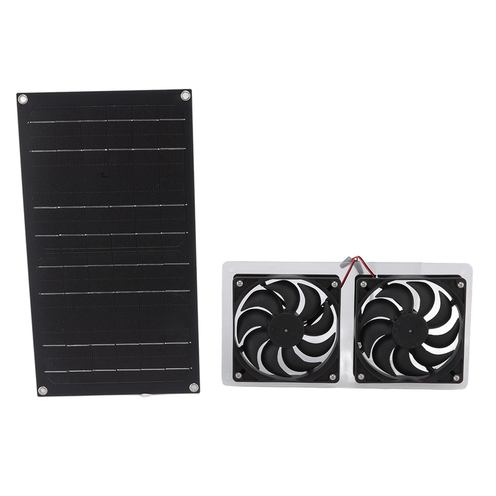 Solar Panel Fan Kit 100W Dual Fans IP67 Waterproof Low Noise Wide Application view 4