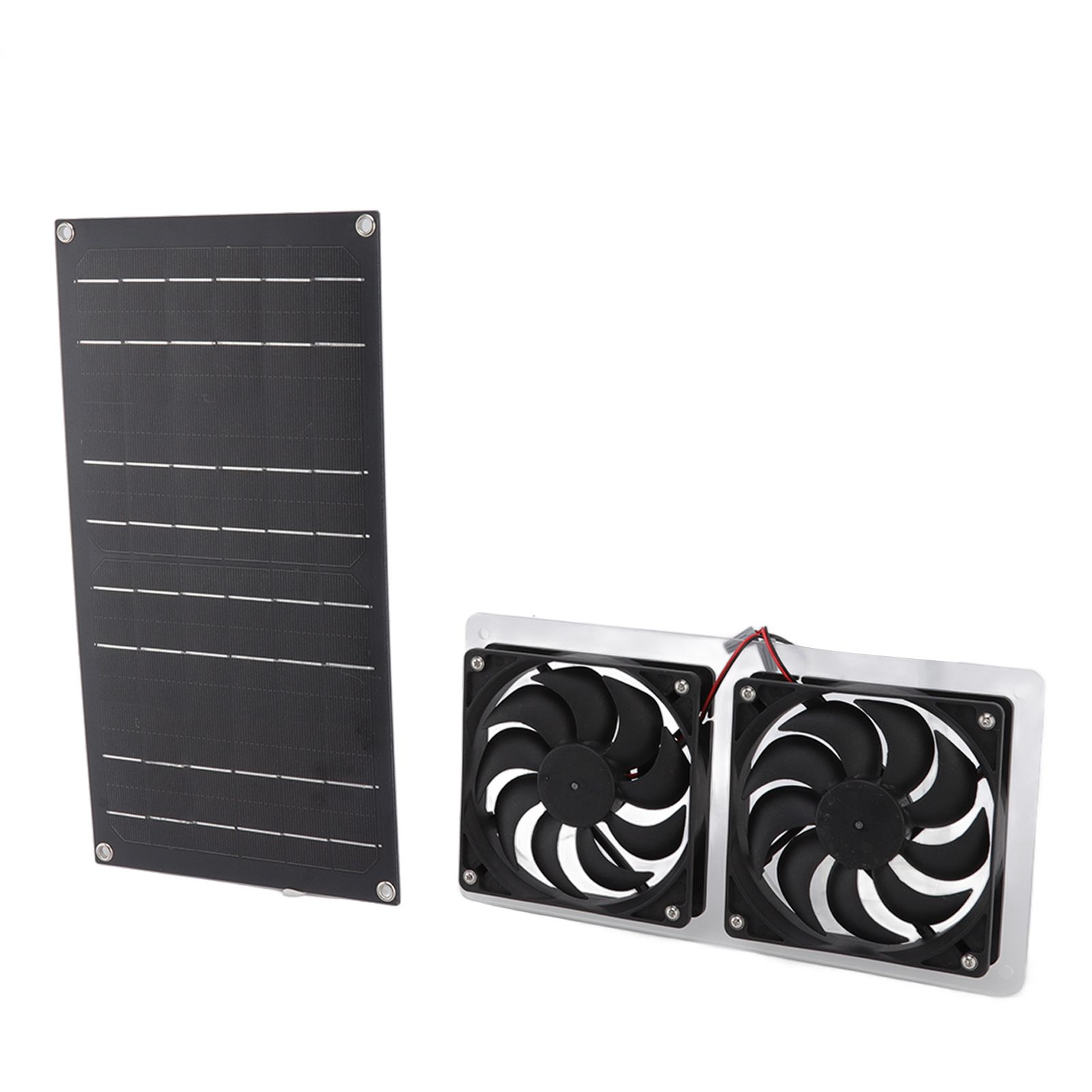 Solar Panel Fan Kit 100W Dual Fans IP67 Waterproof Low Noise Wide Application view 6