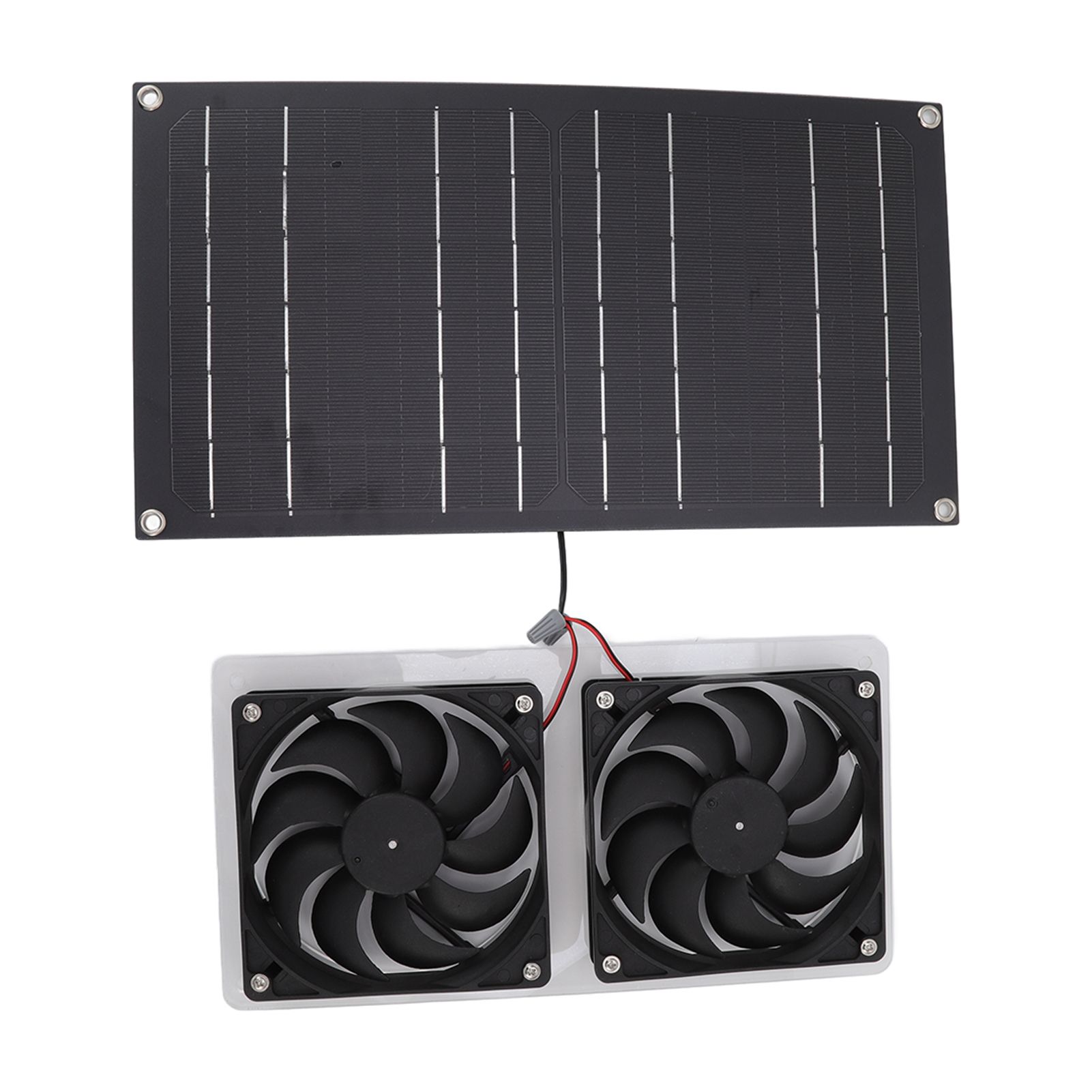 Solar Panel Fan Kit 100W Dual Fans IP67 Waterproof Low Noise Wide Application view 8