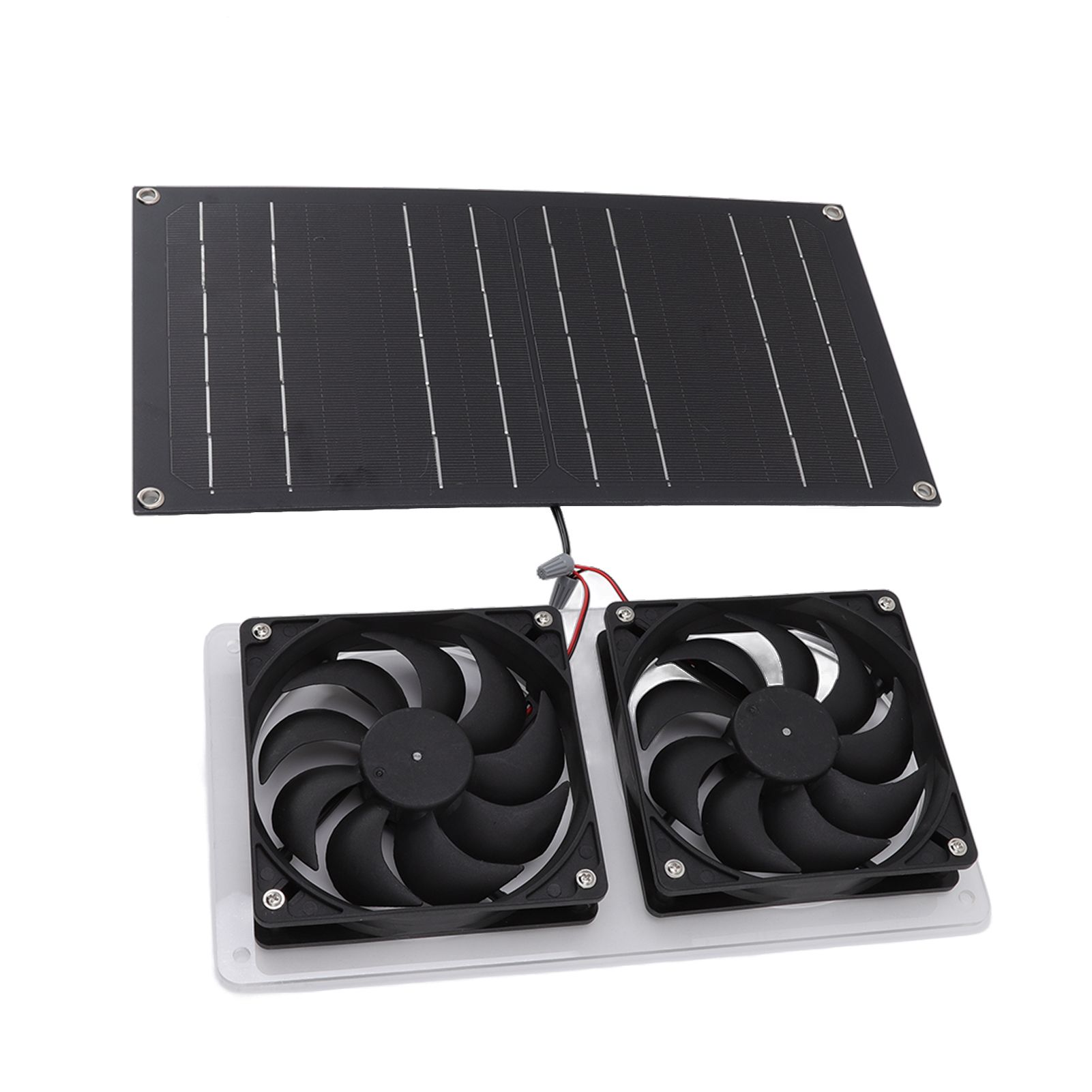 Solar Panel Fan Kit 100W Dual Fans IP67 Waterproof Low Noise Wide Application view 9