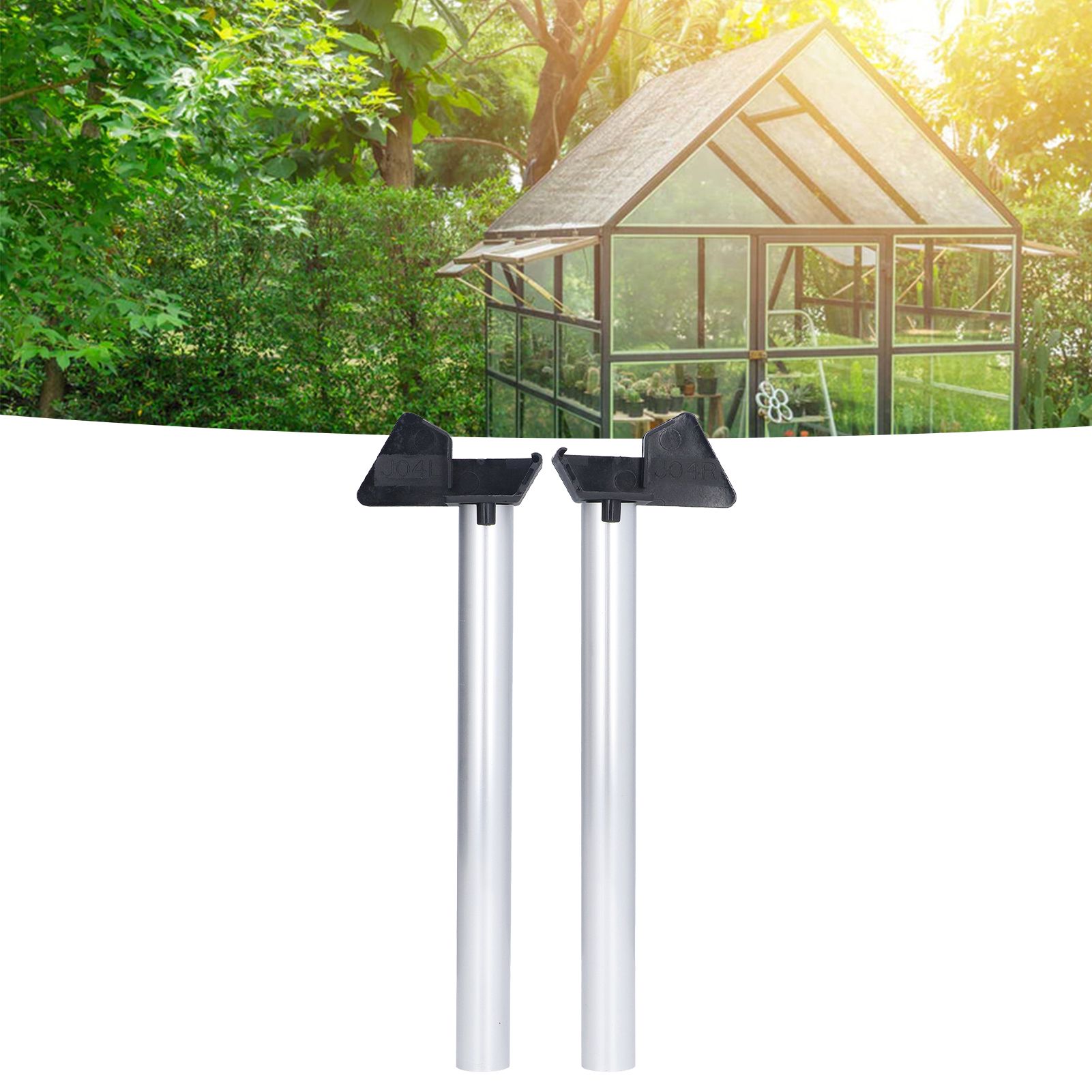 2Pcs Greenhouse Rain Gutter Drains Silver Drainage Downpipe Gutter Kit Gutter view 11