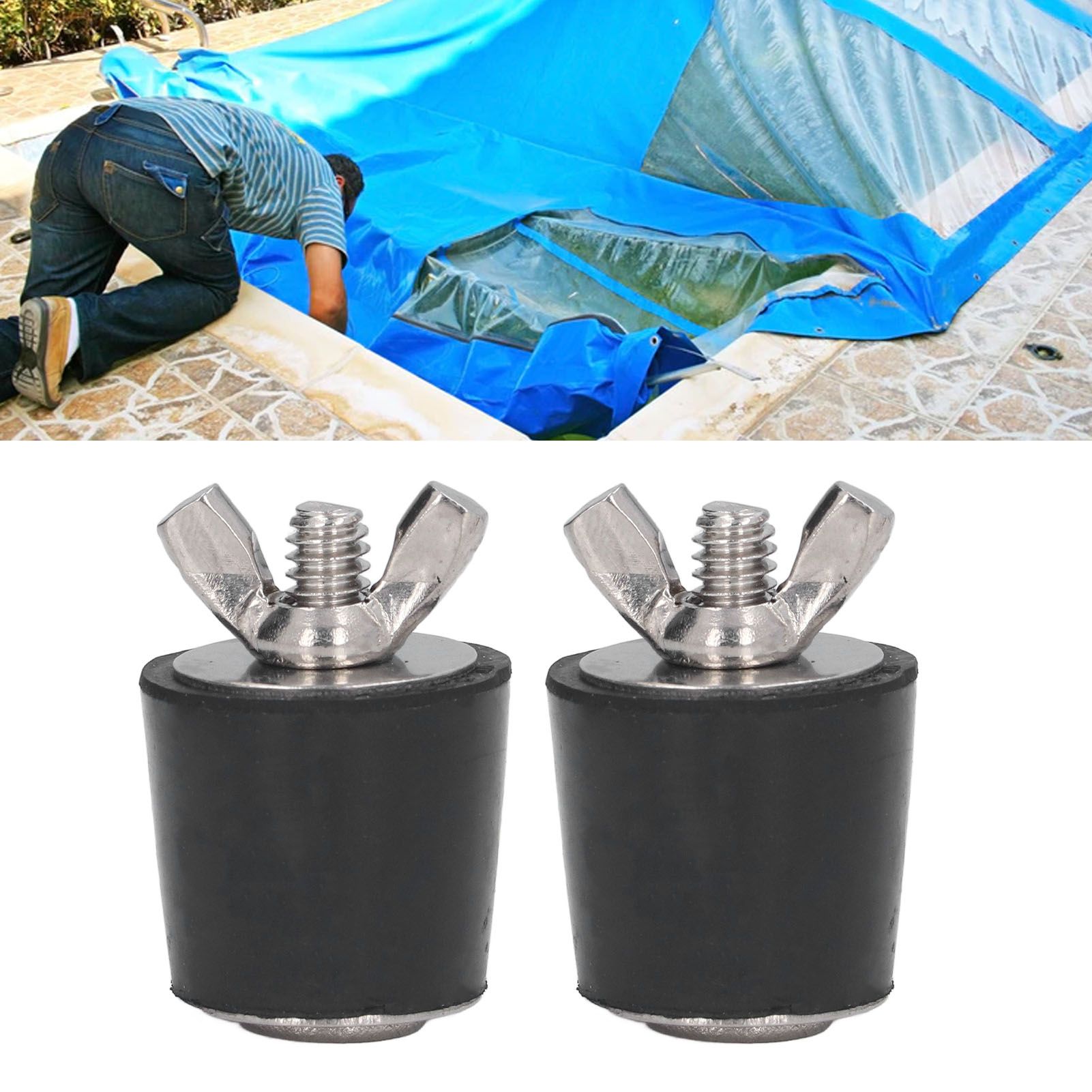 2Pcs Swimming Pool Rubber Plugs Winterizing Tapered Plug Swimming Pool view 11