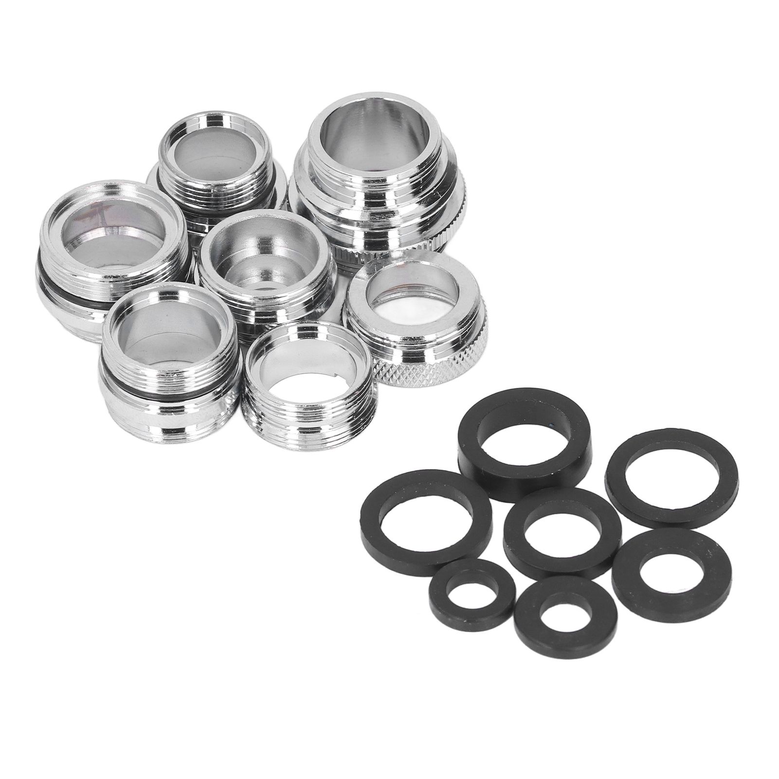 7Pcs/Set Male Female Faucet Adapter Kit with Gasket Brass Aerator Adapter Set view 2