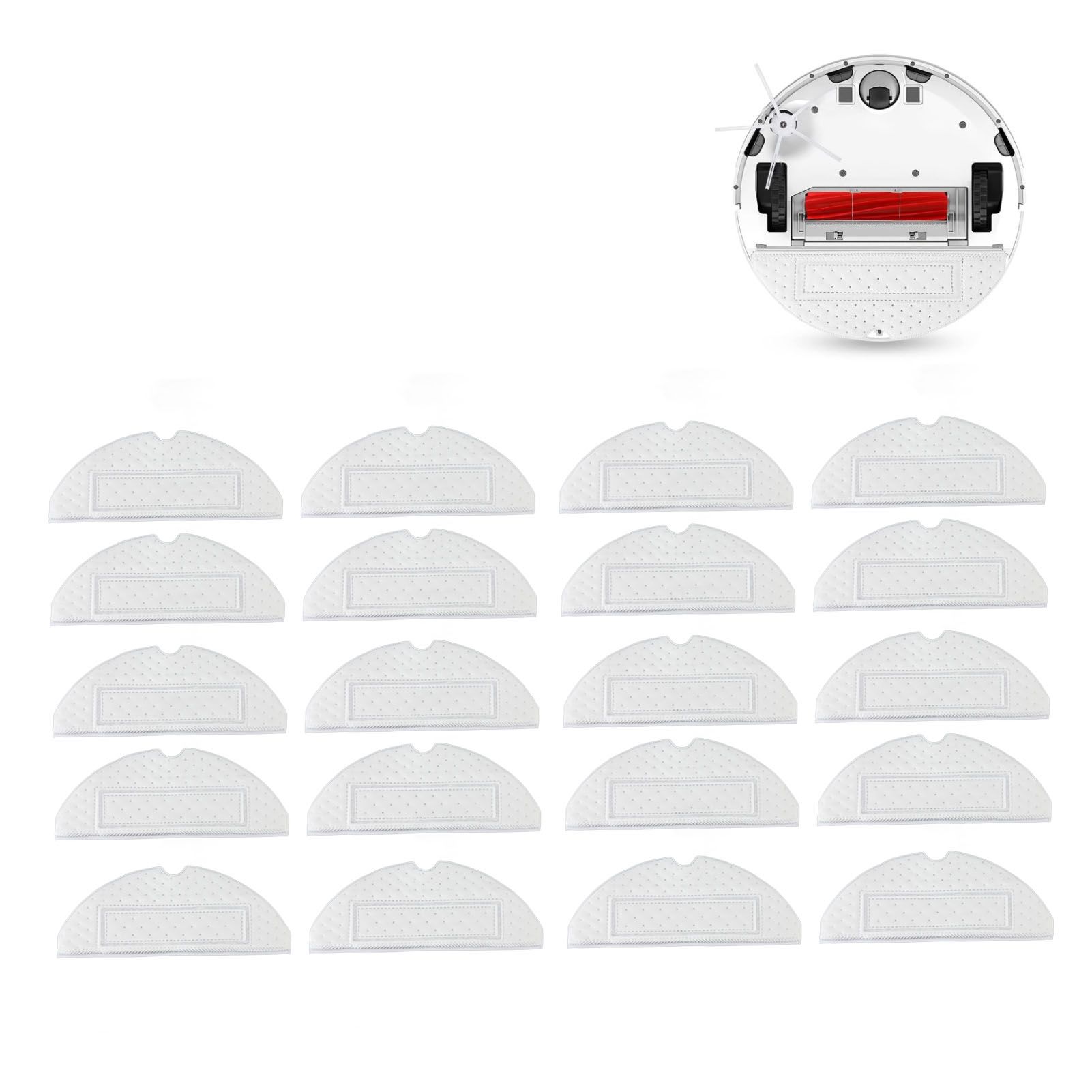 20pcs Sweeping Robot Disposable Mop Pads Mopping Cloth Replacement Cleaning view 12
