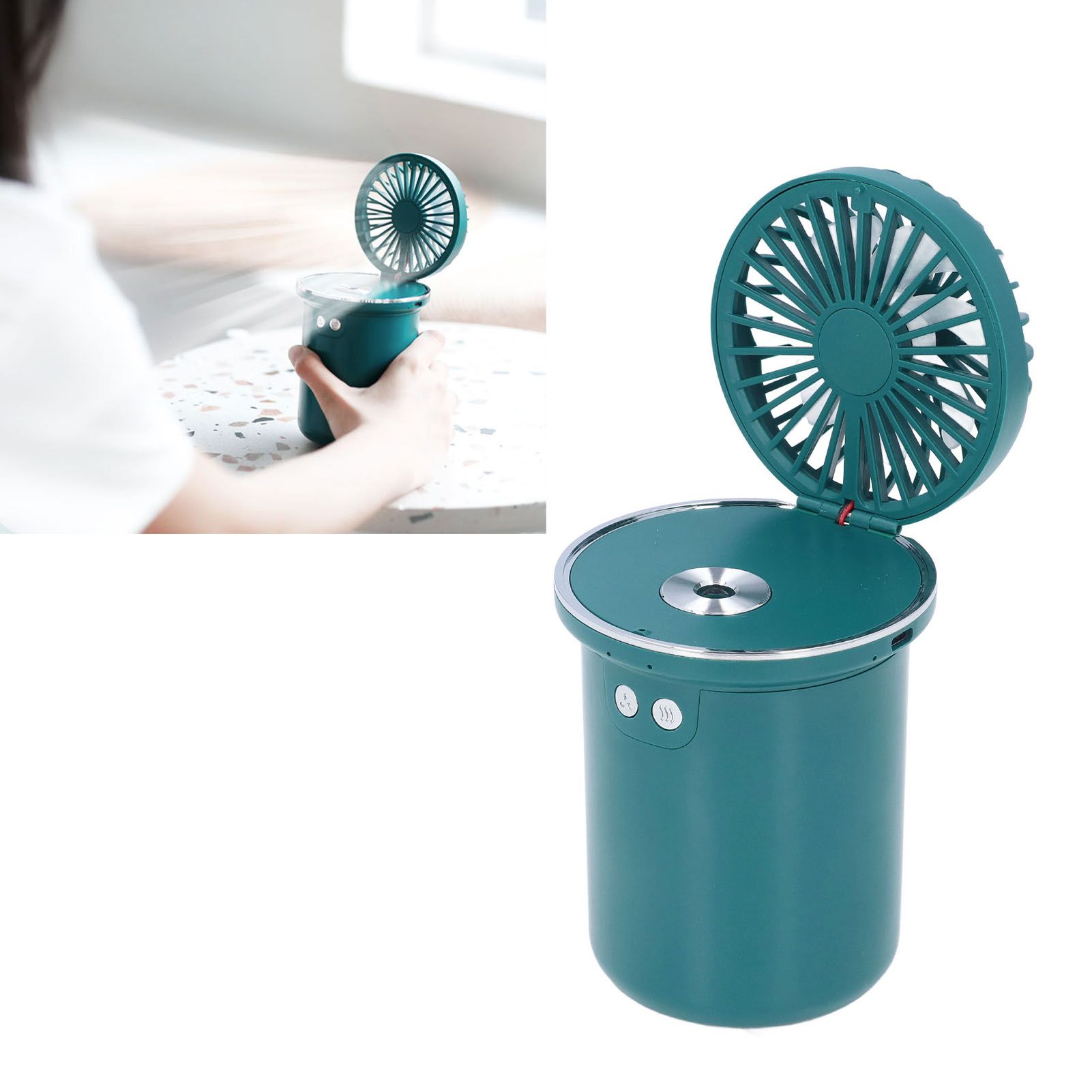 5V 5W Fan Humidifier 2 in 1 Desktop Humidifiers USB Charging 35ML Fog Output view 11