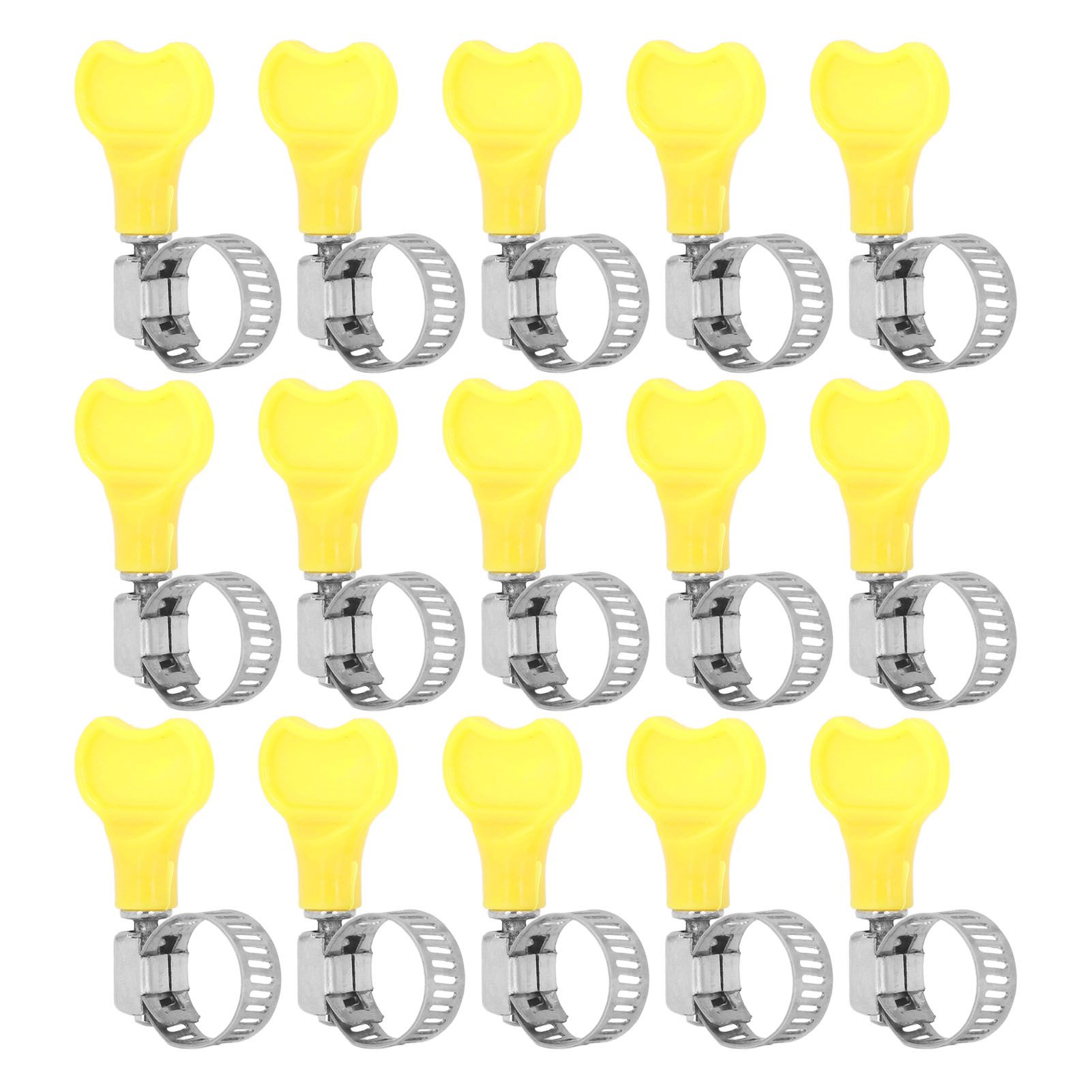 15 Pcs Stainless Steel Hose Clamp Corrosion Resistant Reusable Worm Gear Pipe — image 1