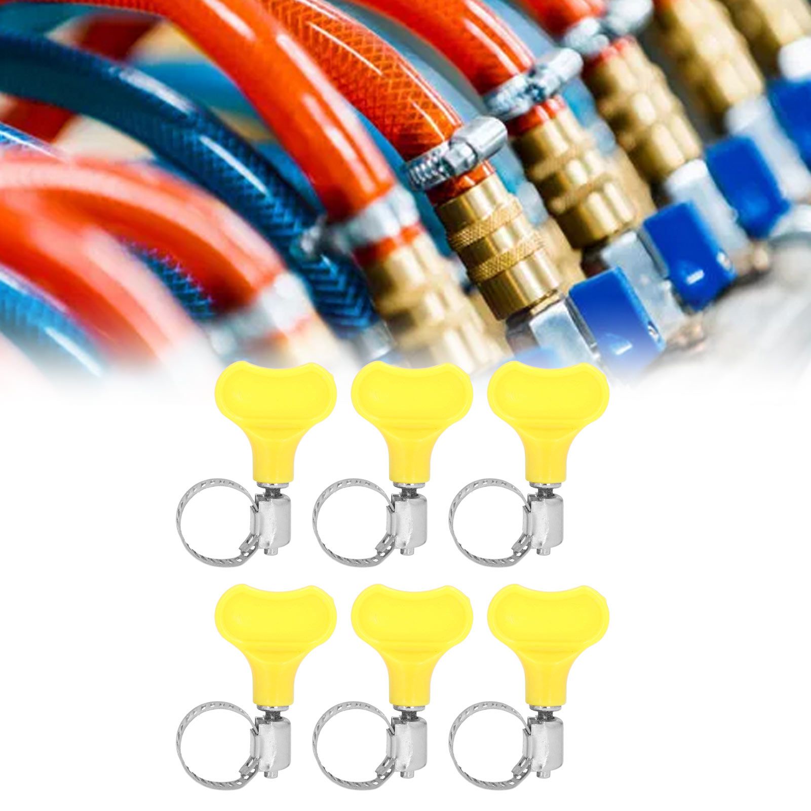 15 Pcs Stainless Steel Hose Clamp Corrosion Resistant Reusable Worm Gear Pipe view 12