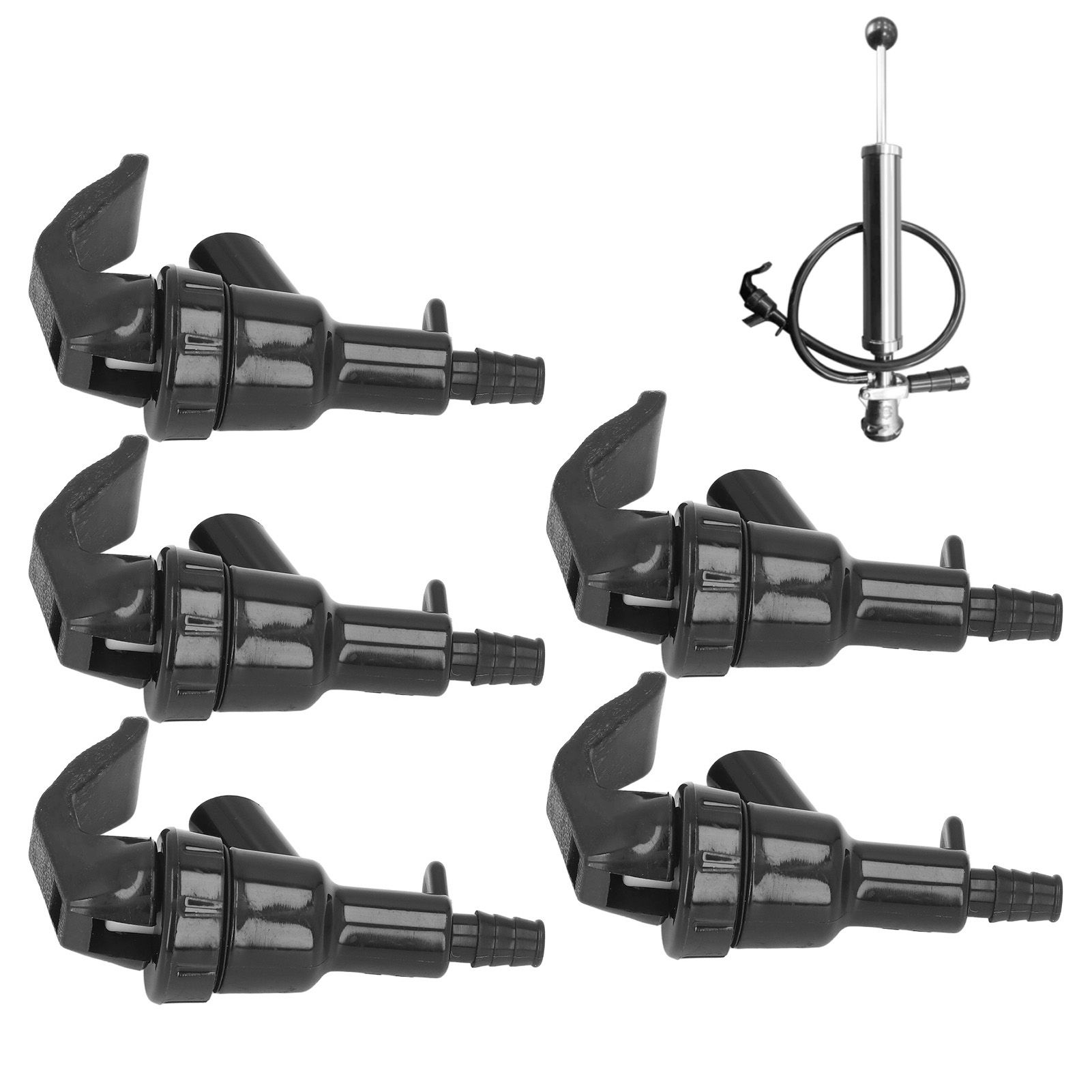 5Pcs Beer Tap Brewing Barrel Faucet ABS 20PSI 1/4in Bard Connector 3/16in view 12