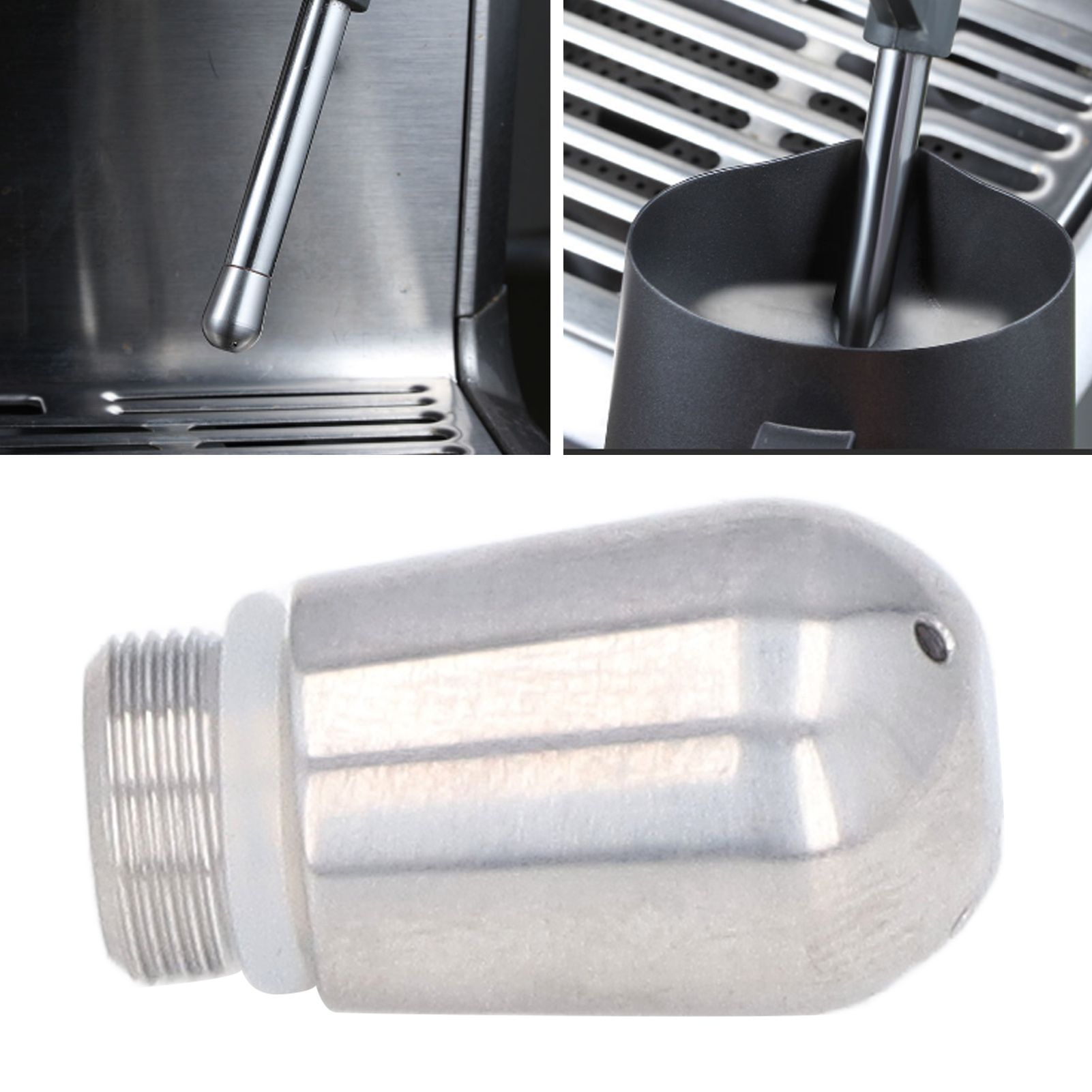 3 Holes Coffee Machine Steam Nozzle Stainless Steel Milk Foam Spout Nozzle for view 12