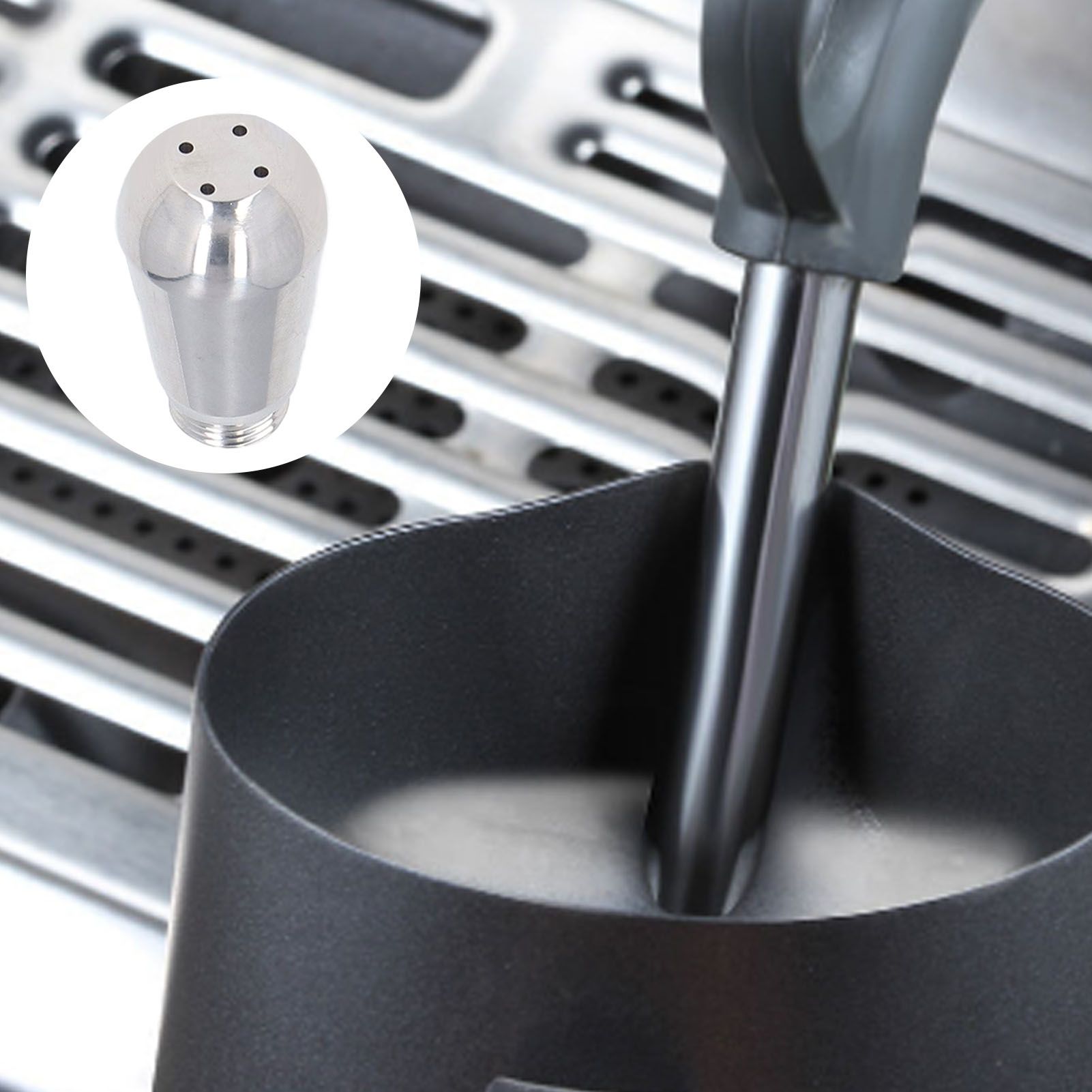 Coffee Machine Steam Nozzle Stainless Steel 4 Holes 360 Degree Semi Auto Coffe view 11
