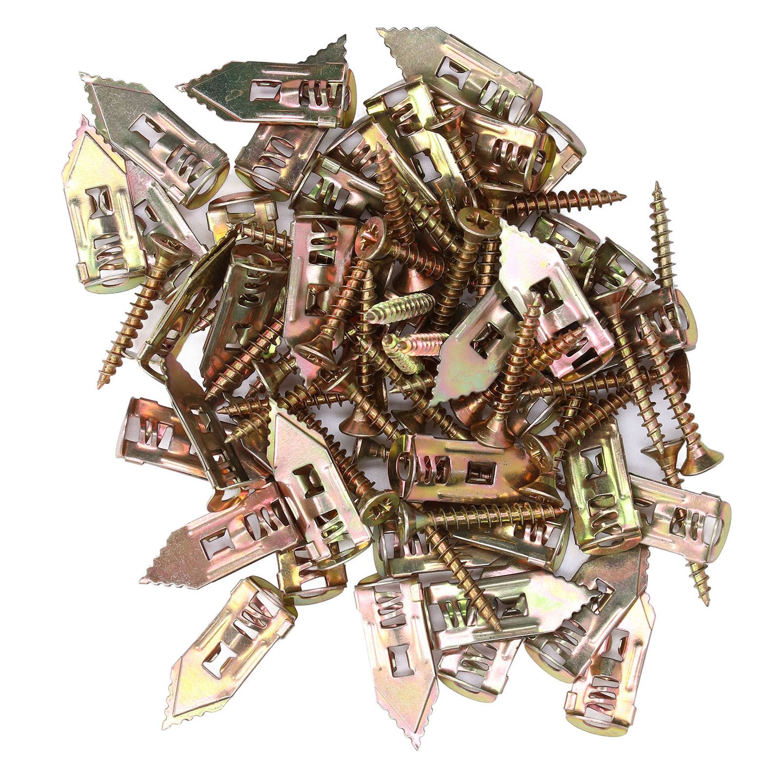 40Pack Self Drilling Anchors Screws Set Drywall Metal Anchors Knock Type for view 2