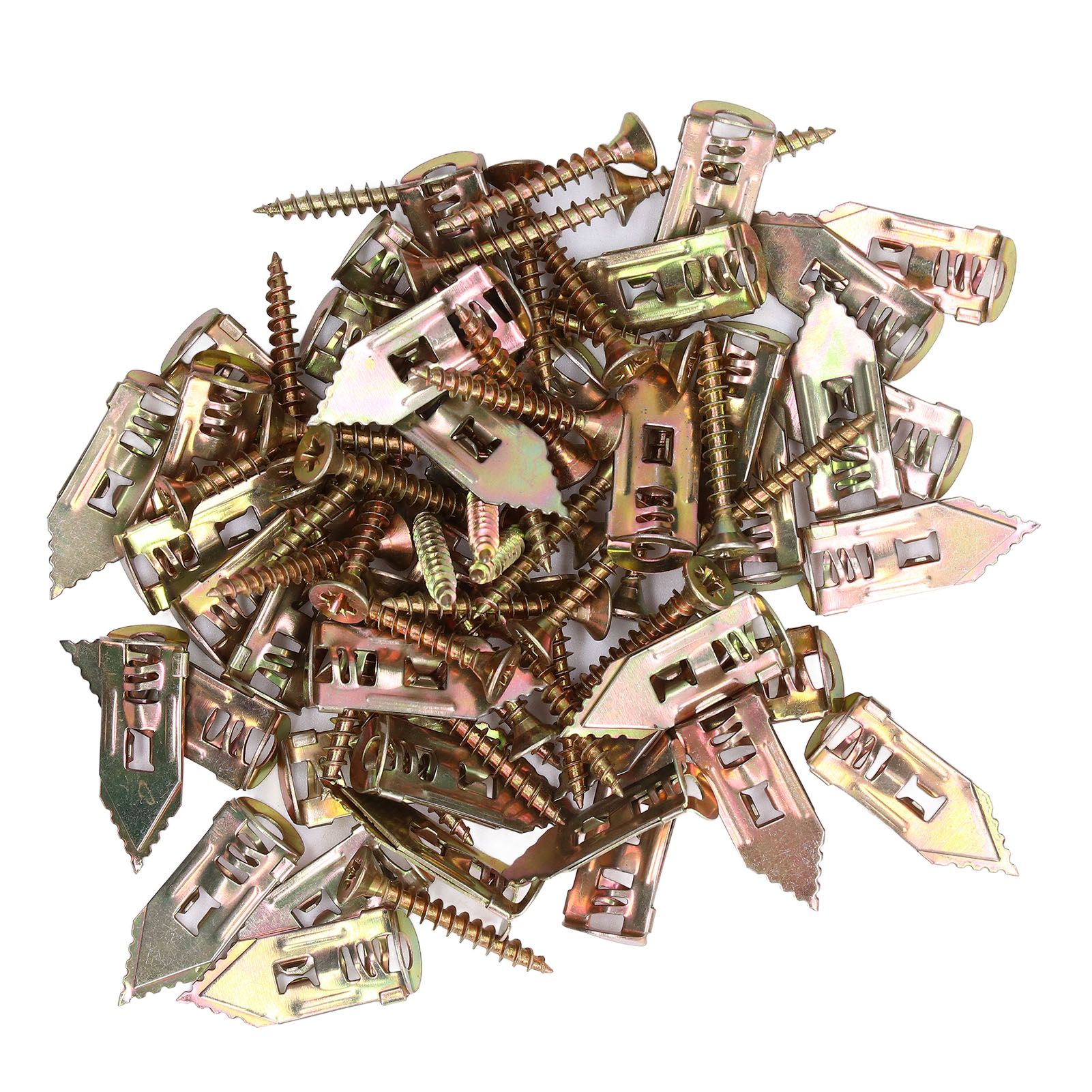 40Pack Self Drilling Anchors Screws Set Drywall Metal Anchors Knock Type for view 3