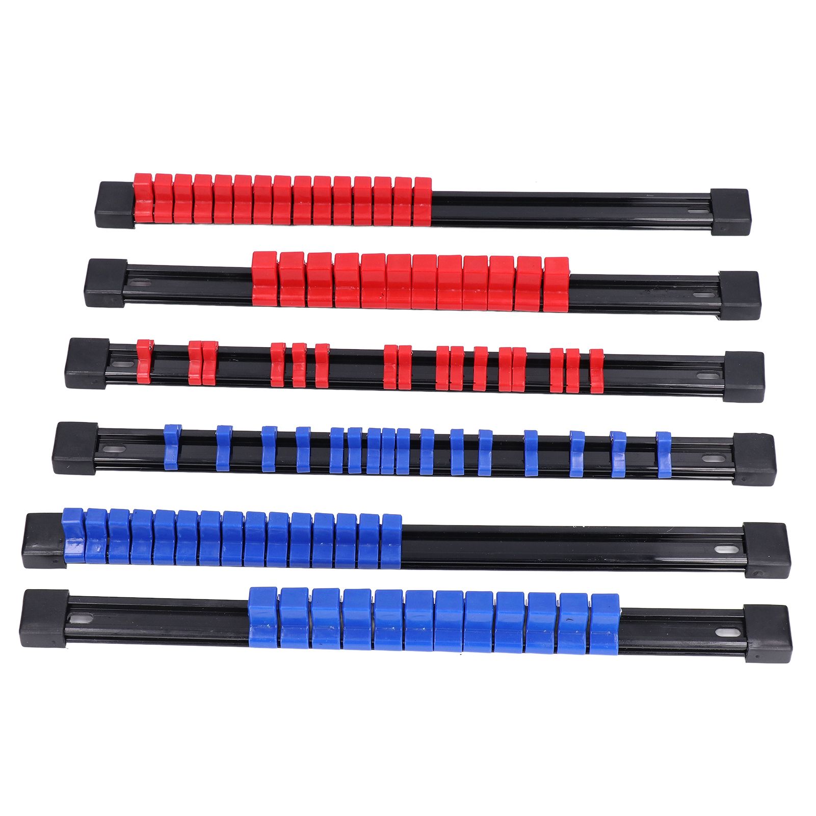 6pcs Socket Organizer Tray Multipurpose ABS 1/4in 3/8in 1/2in Auto Repairing Tools view 4