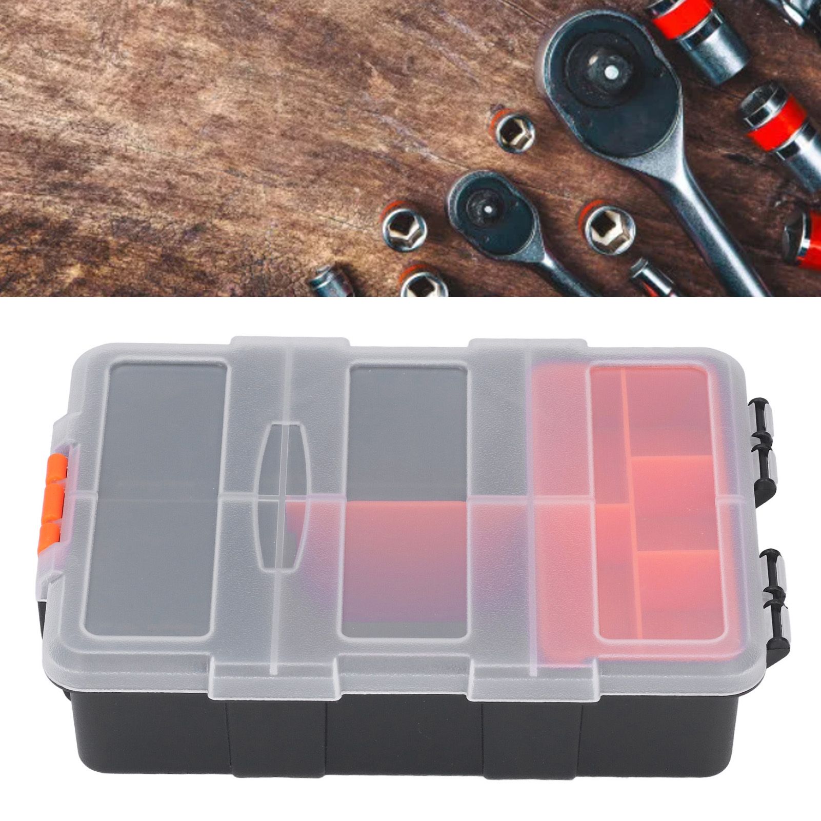 Parts Box Classification Grid Storage Box PVC Components Parts Tool Organizer view 12
