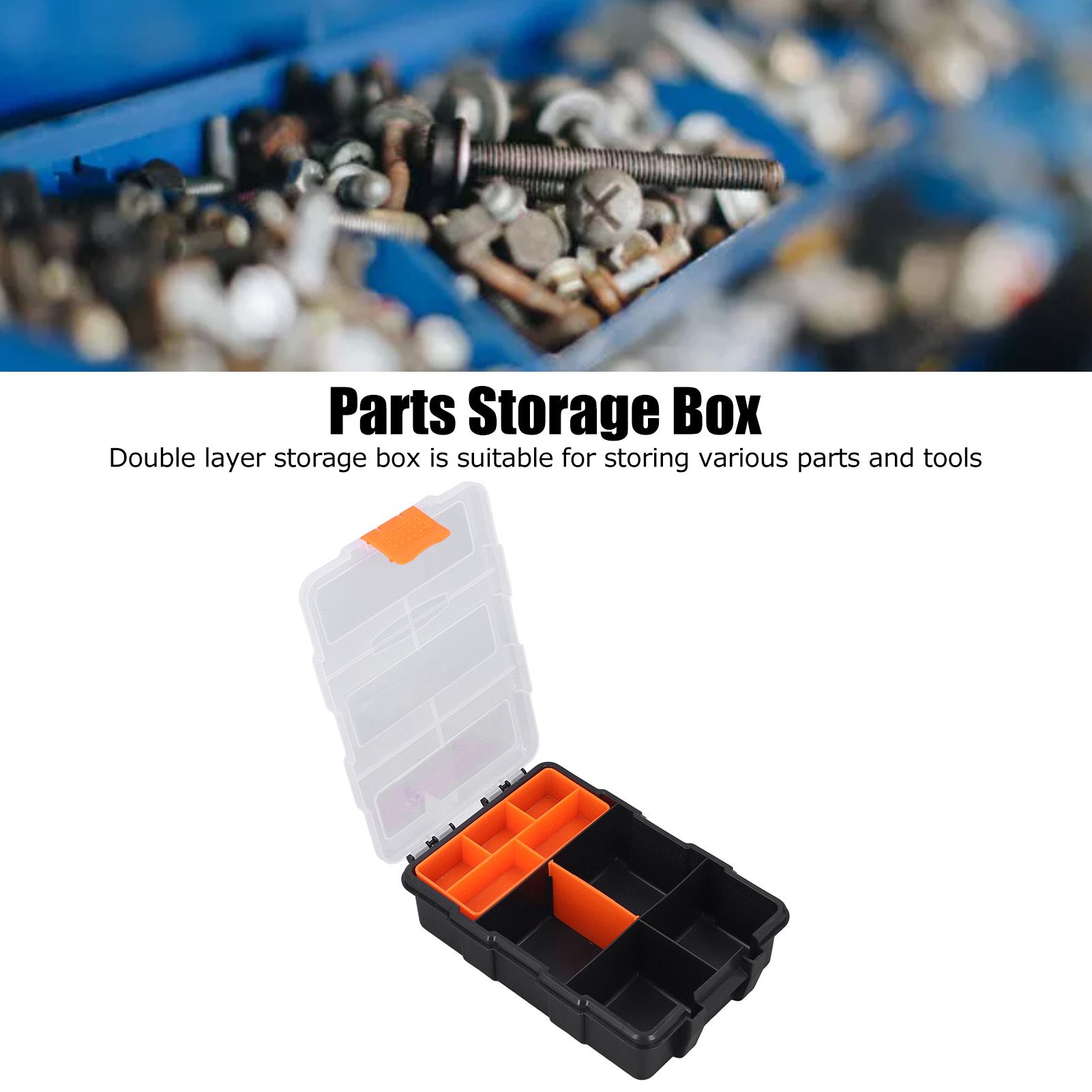 Parts Box Classification Grid Storage Box PVC Components Parts Tool Organizer view 14
