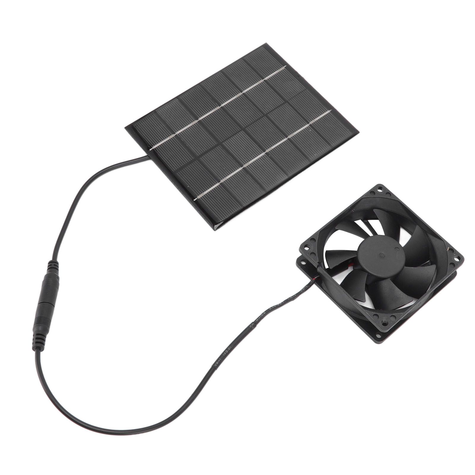Solar Panel Fan Exhaust Air Ventilation Heat Dissipation Tool for Greenhouse Shed view 2