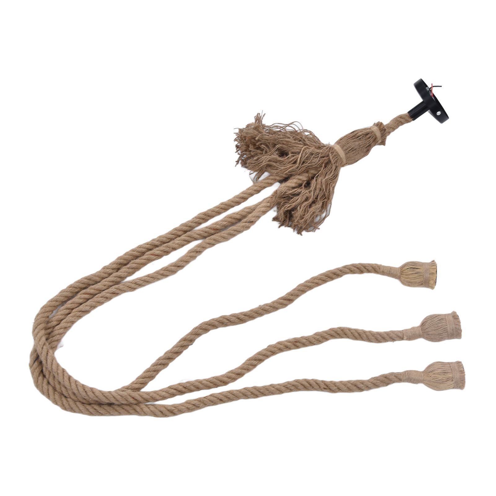 Hemp Rope Vintage Pendant Light Cord Hemp Light Cord 1.5m with 3 Bulb Base for view 7