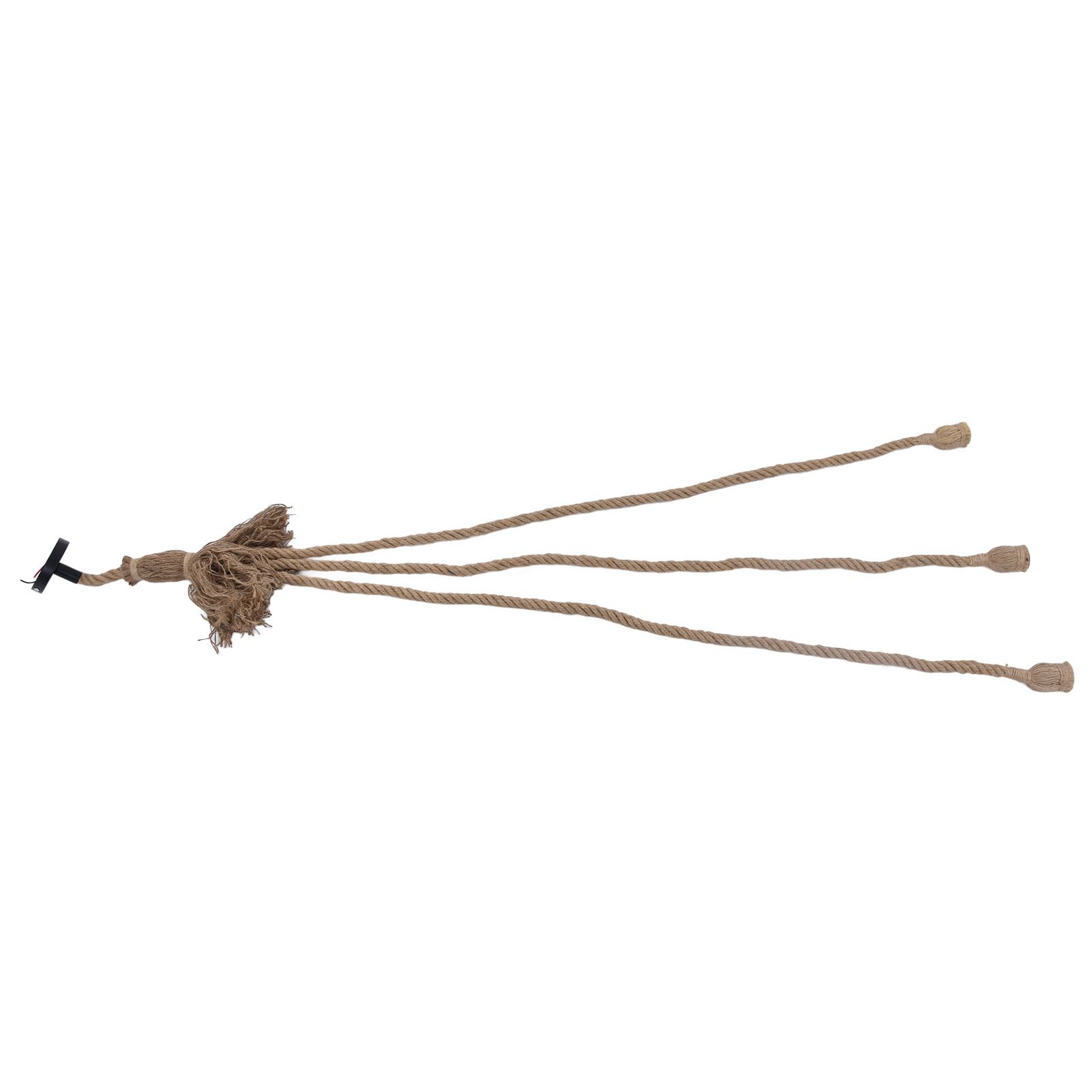 Hemp Rope Vintage Pendant Light Cord Hemp Light Cord 1.5m with 3 Bulb Base for view 8