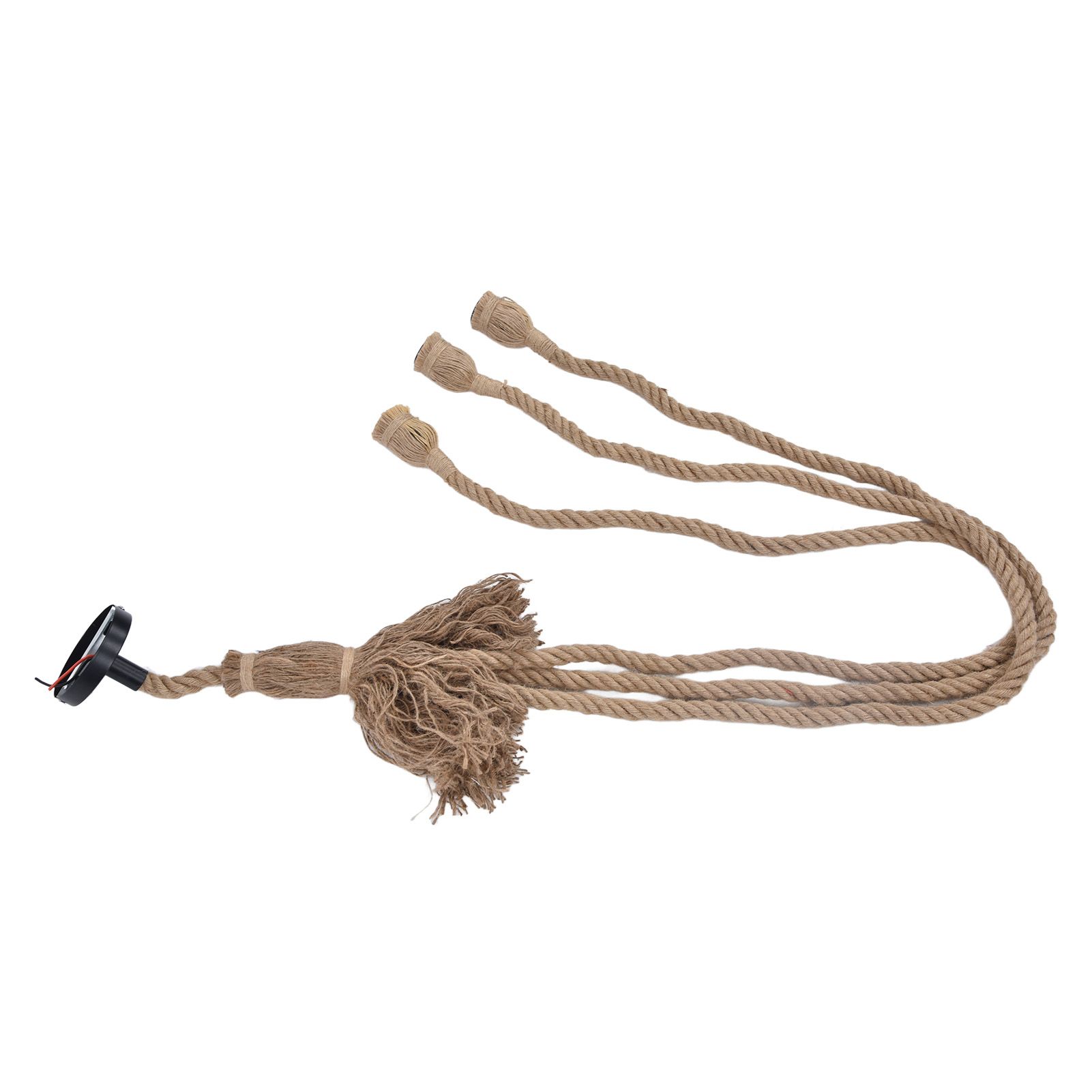 Hemp Rope Vintage Pendant Light Cord Hemp Light Cord 1.5m with 3 Bulb Base for view 9
