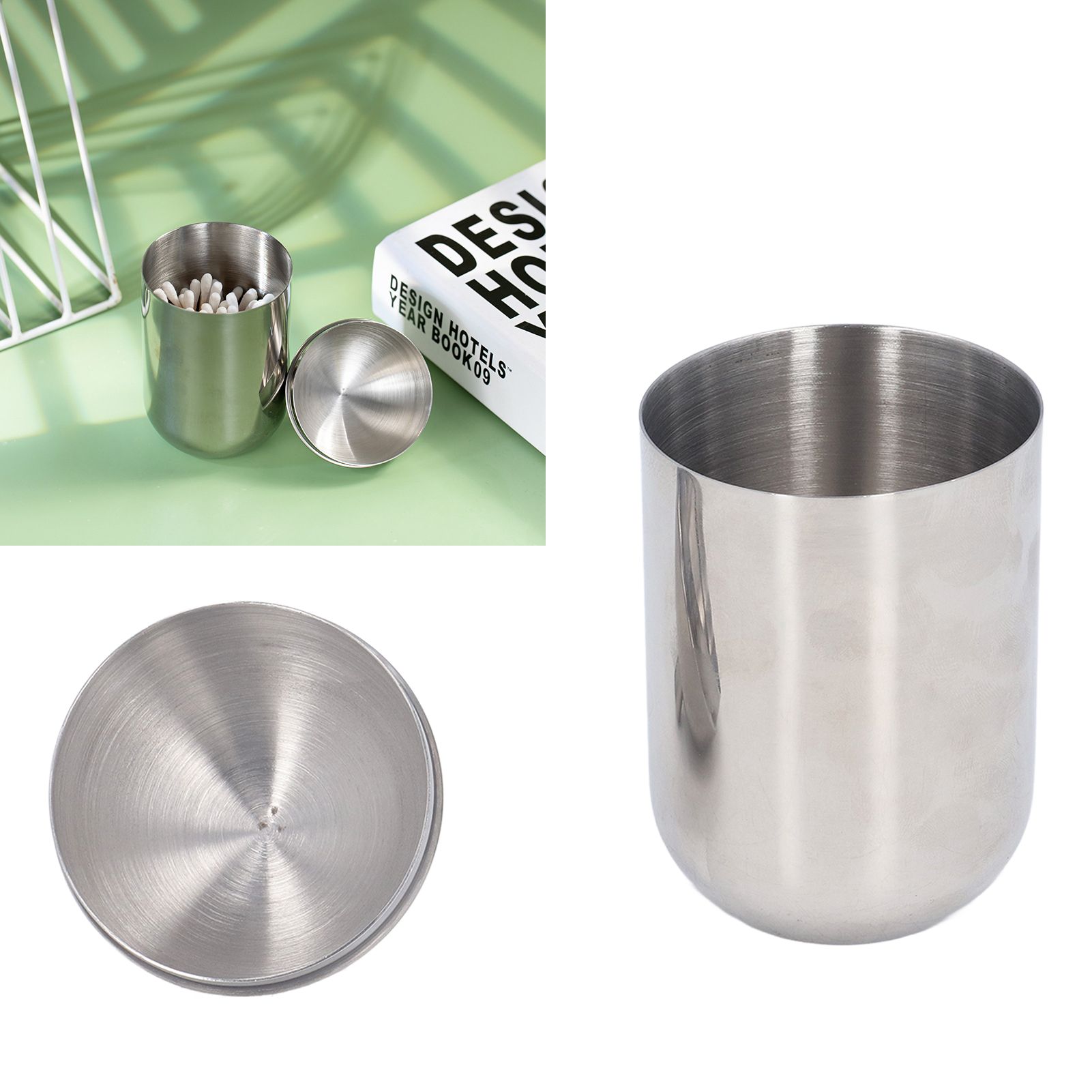 Cotton Swab Holders 304 Stainless Steel Light Luxury Dustproof Cotton Swab view 12