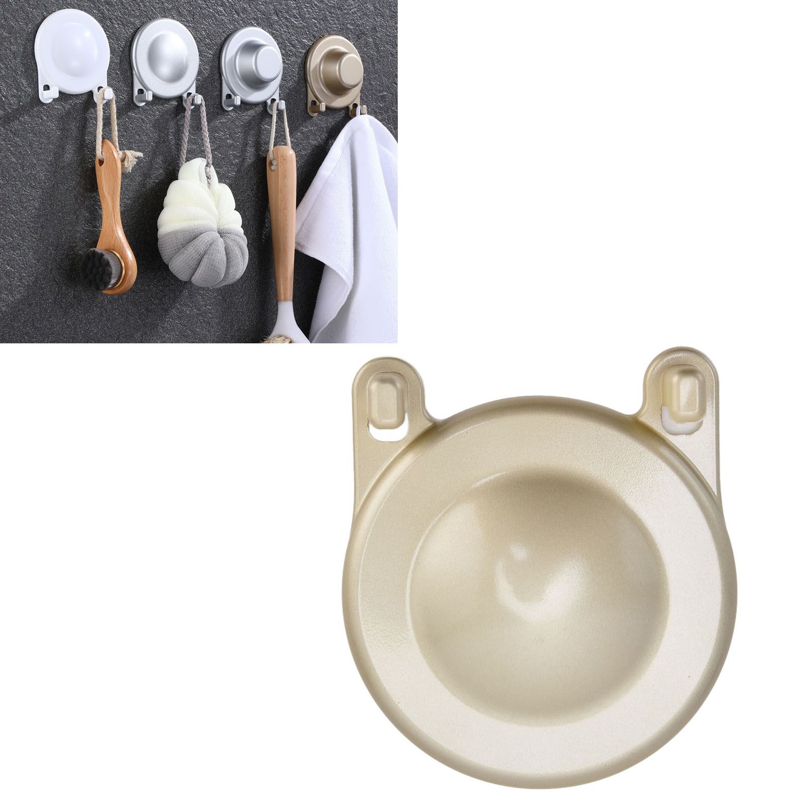 Hole Decorative Hooks Double Hooks Fashion Simple Easy to Install ABS Wall view 12