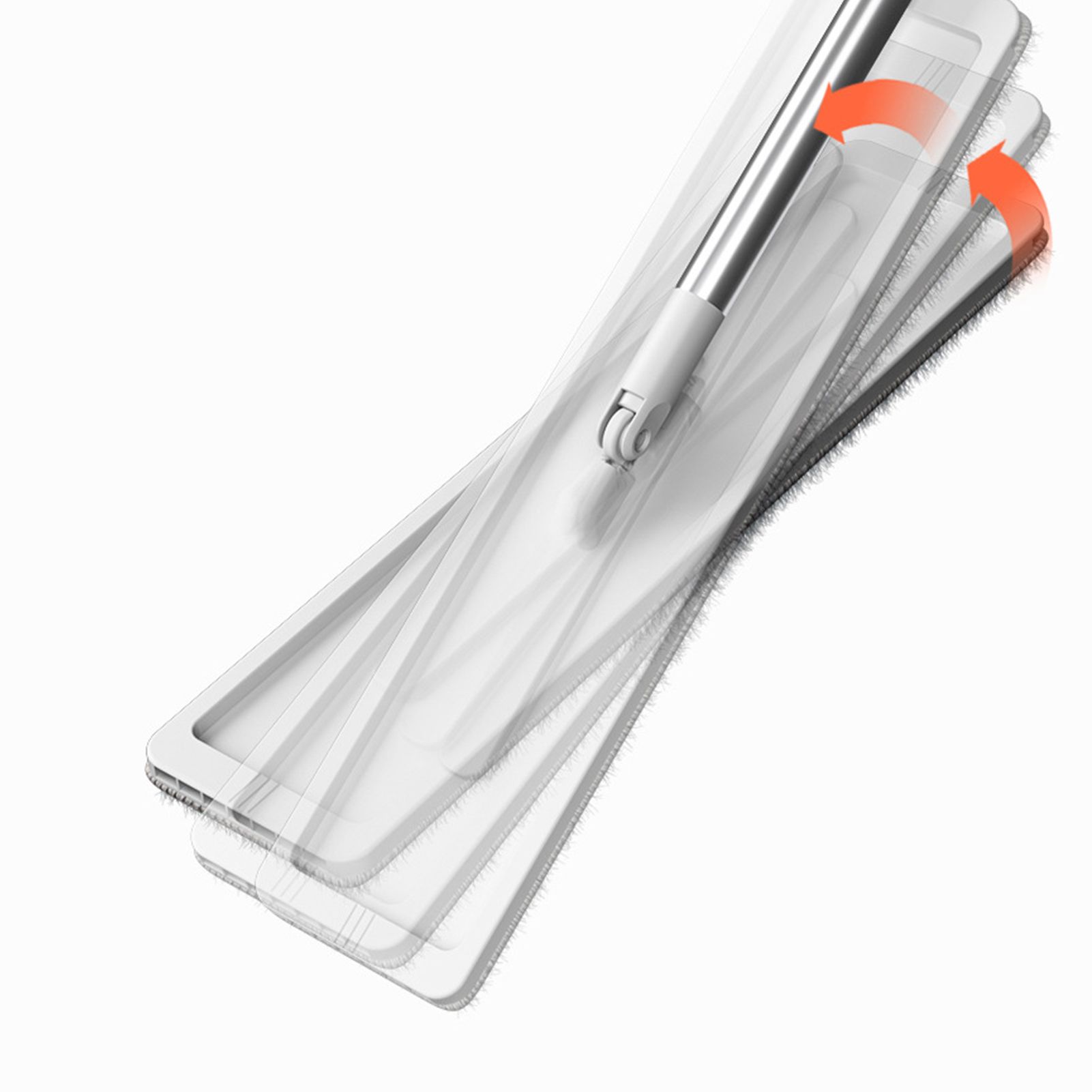 Microfiber Flat Mop Hand Wash Free Long Handle Large Flat Mop Dry Wet Use view 8