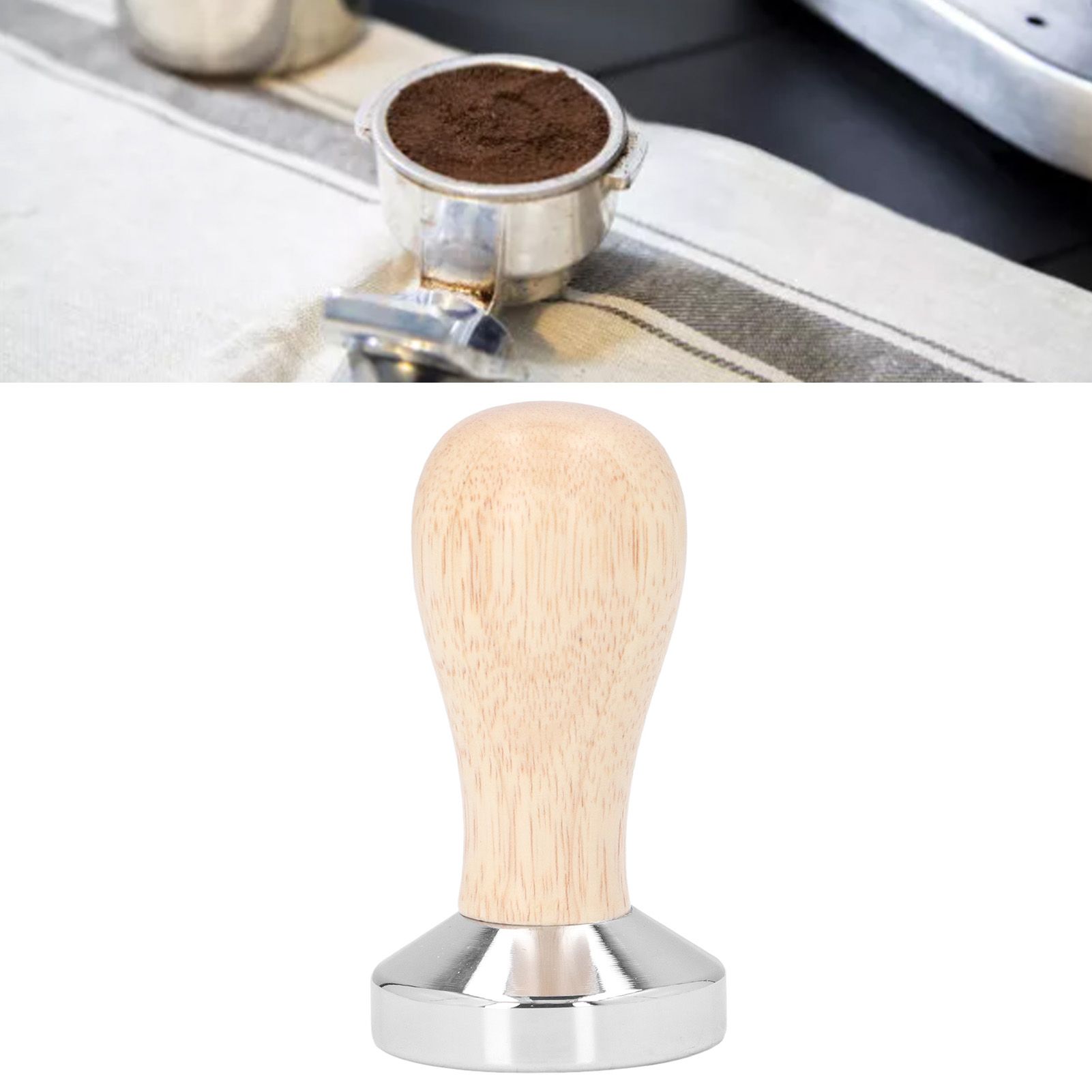 Coffee Tamper Detachable Food Grade Stainless Steel Flat Bottom Coffee Powder view 12